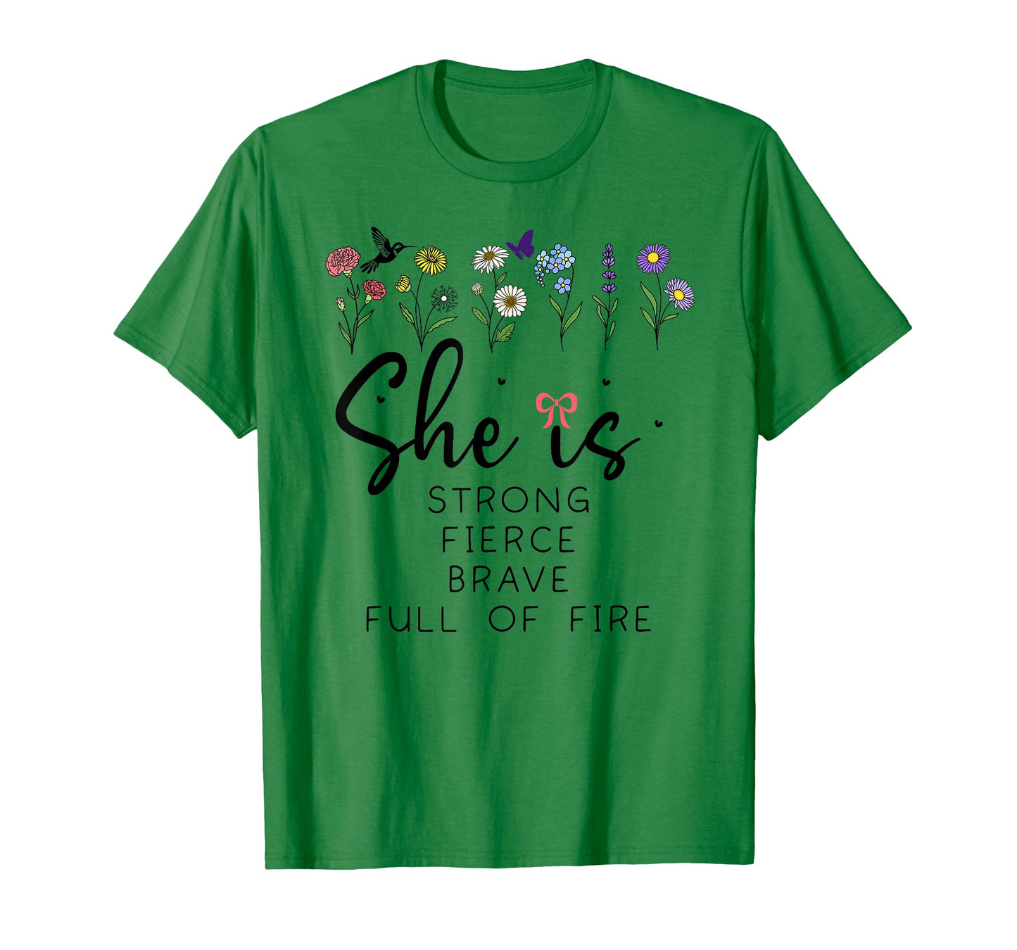 Proverbs 31 She is Strong Fierce Brave Full Fire Christian T-Shirt