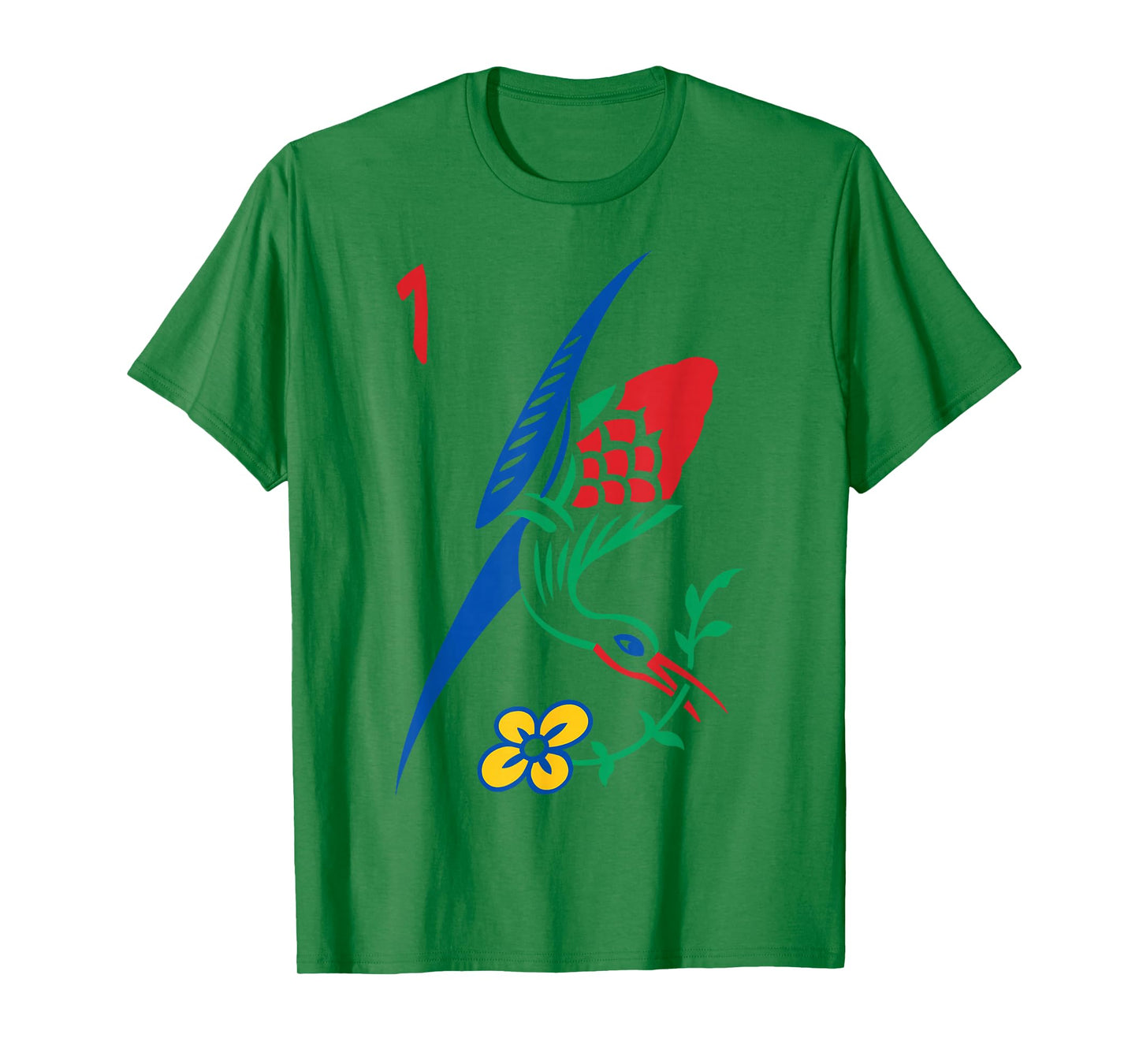 Chinese Mahjong Game Tile One Bamboo Sozu Bird Mens Womens T-Shirt
