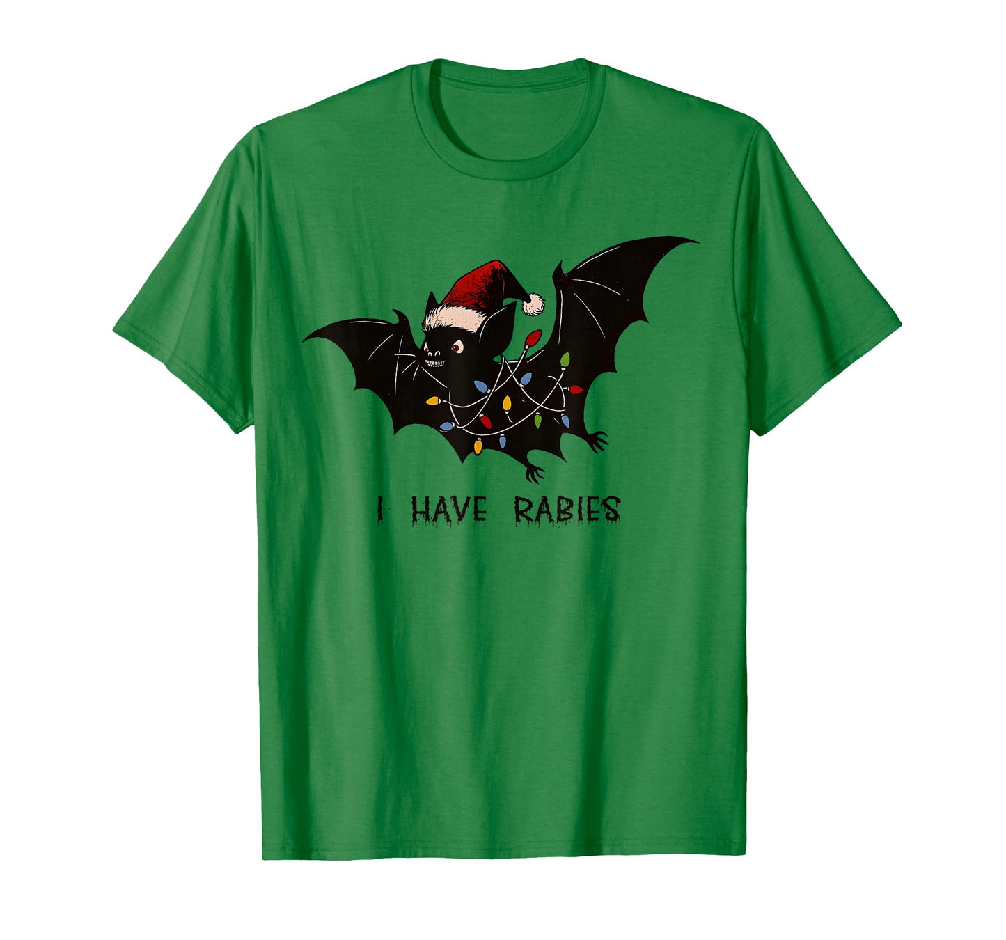 Funny I Have Rabies Christmas Bat Matching Holidays T-Shirt
