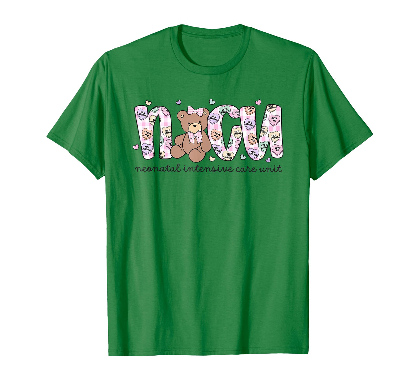 Valentines Day NICU Nurse Cute Bear Neonatal ICU Graduation T-Shirt