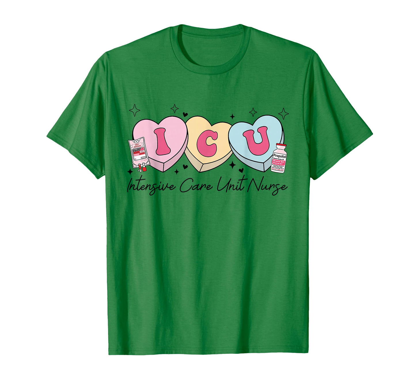 Shirt Intensive Care Unit Nurse Heart T-Shirt