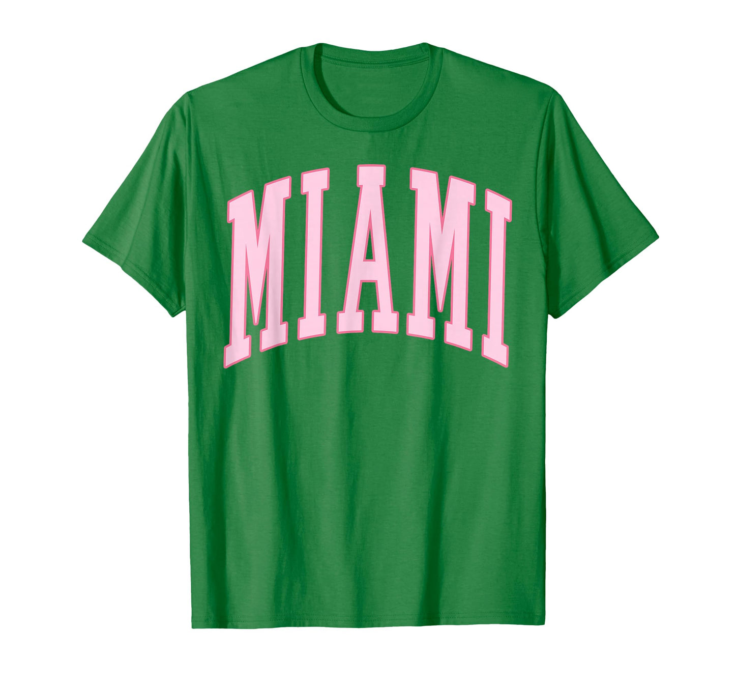 Miami Vintage Preppy Varsity Pink Sports T-Shirt