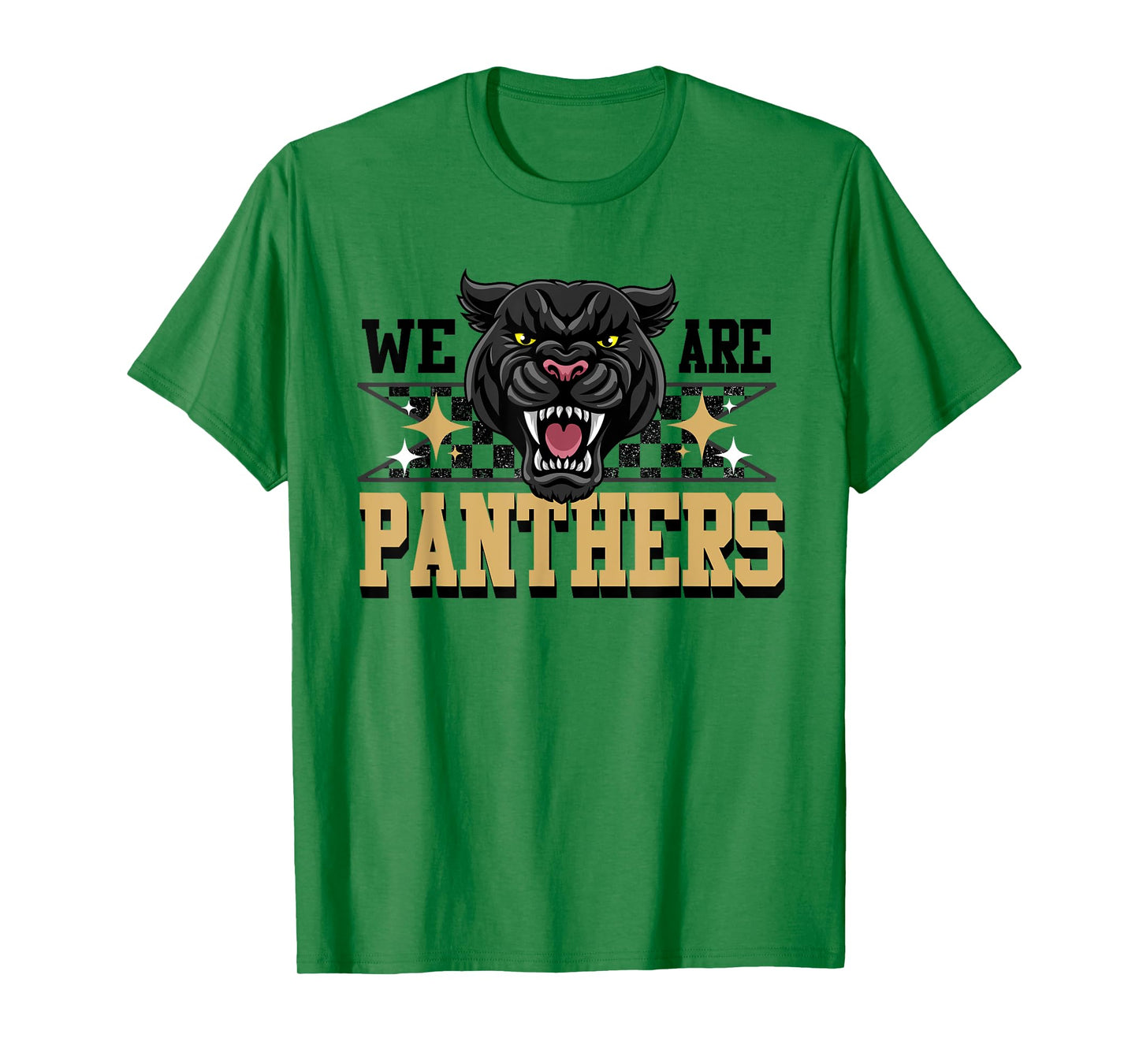 We Are Panthers School Spirit Gold Panther Pride Game Day T-Shirt