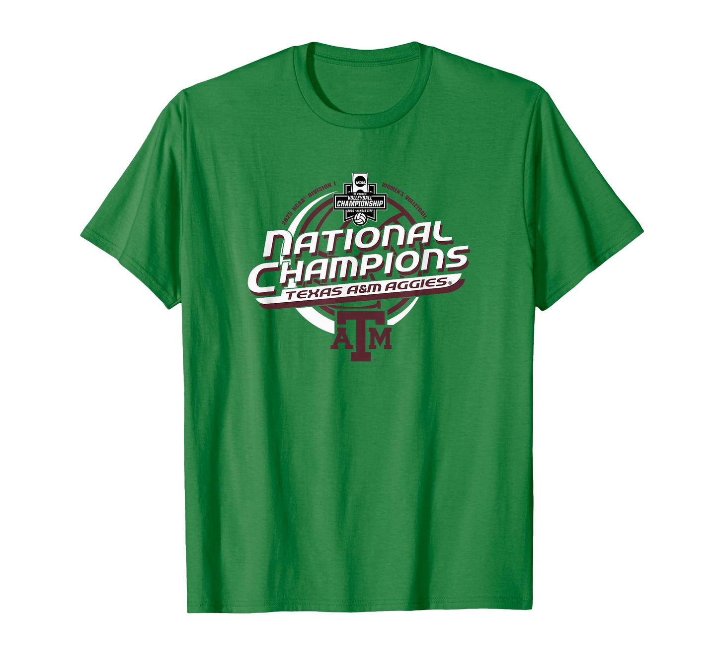 Texas A&M Aggies National Champs 2025 Volleyball Gray T-Shirt