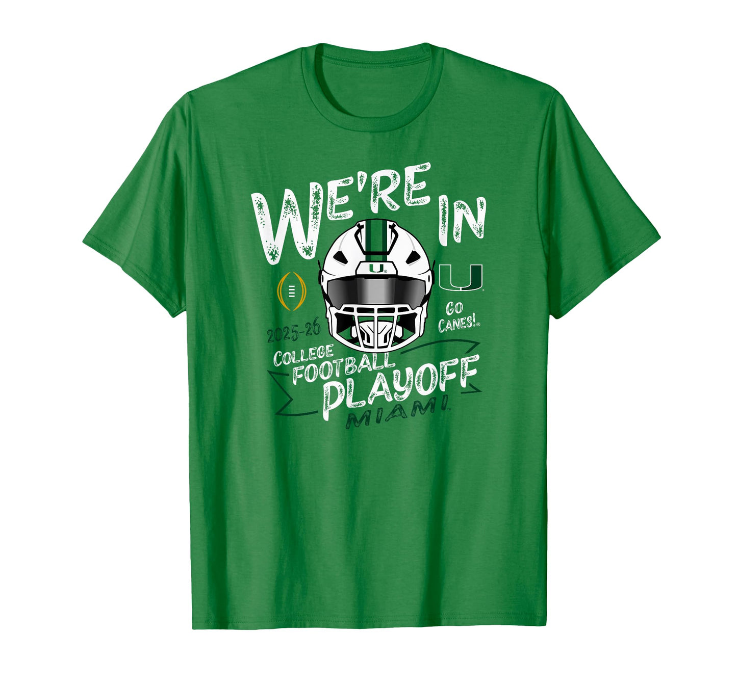 Miami Hurricanes CFP College Football Playoff 2025-26 Orange T-Shirt