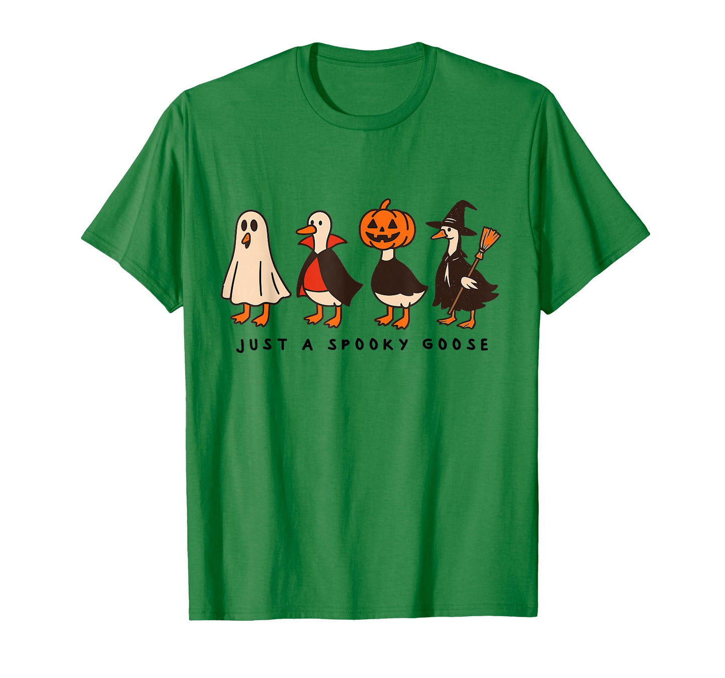 Just A Spooky Goose Halloween Silly Goose Funny Halloween T-Shirt