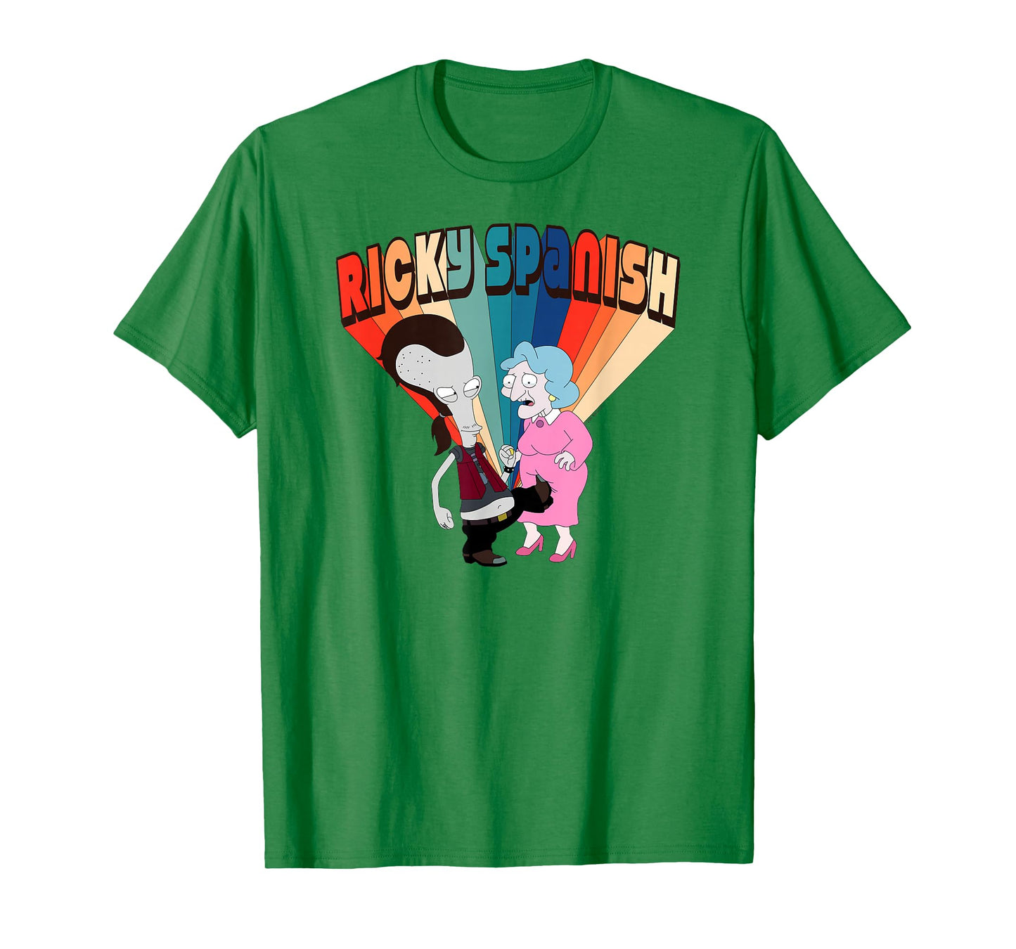 American Dad Ricky Spanish Rainbow Logo Cartoon T-Shirt