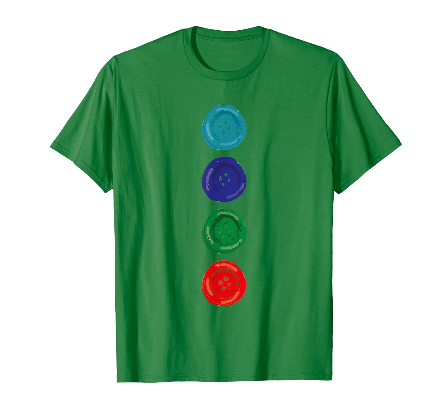 Four Groovy Buttons Blue Cat Funny Halloween Costume Kids T-Shirt