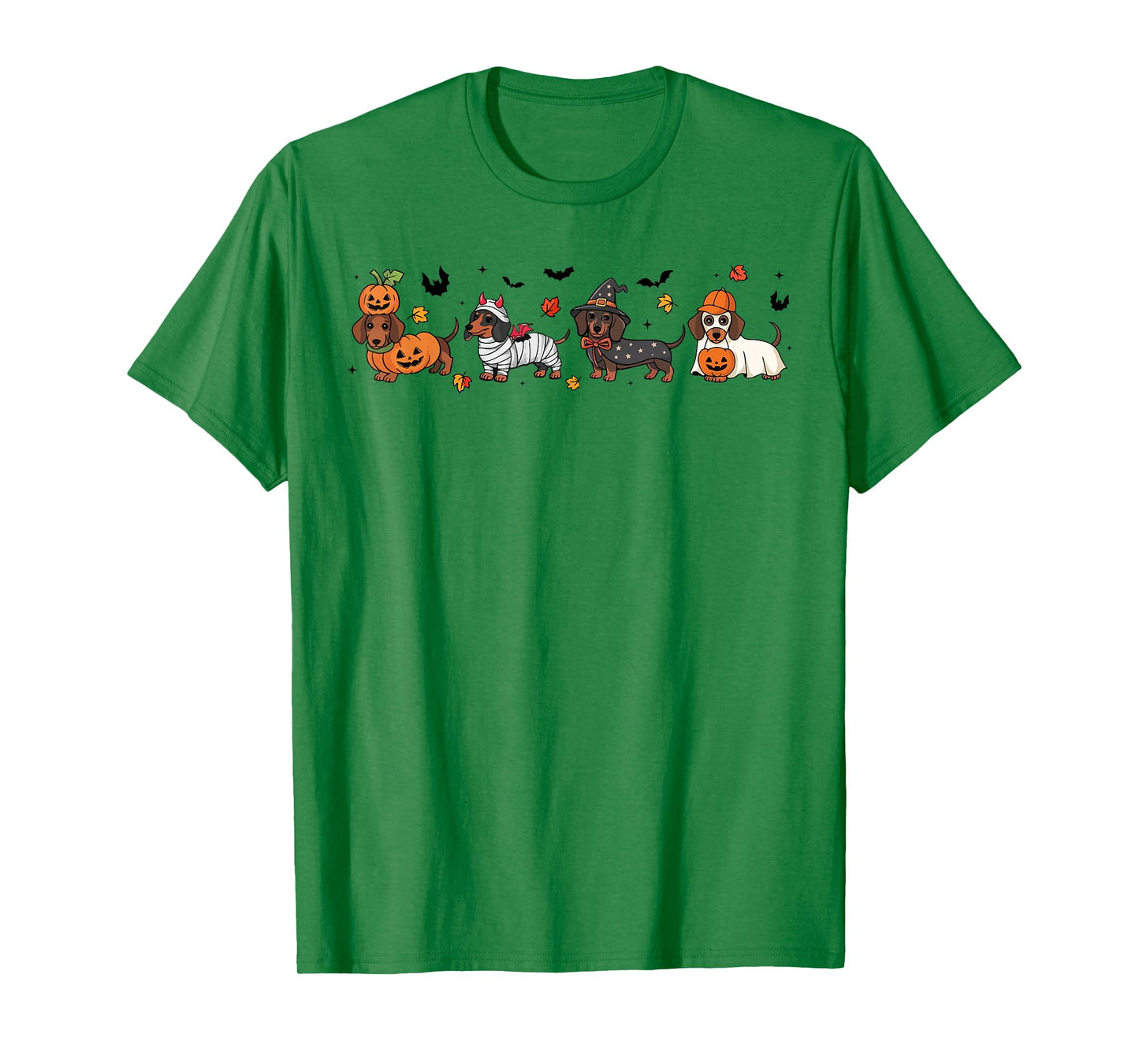 Weiner Dog Witch Happy Halloweenie Cute Halloween Dachshund T-Shirt