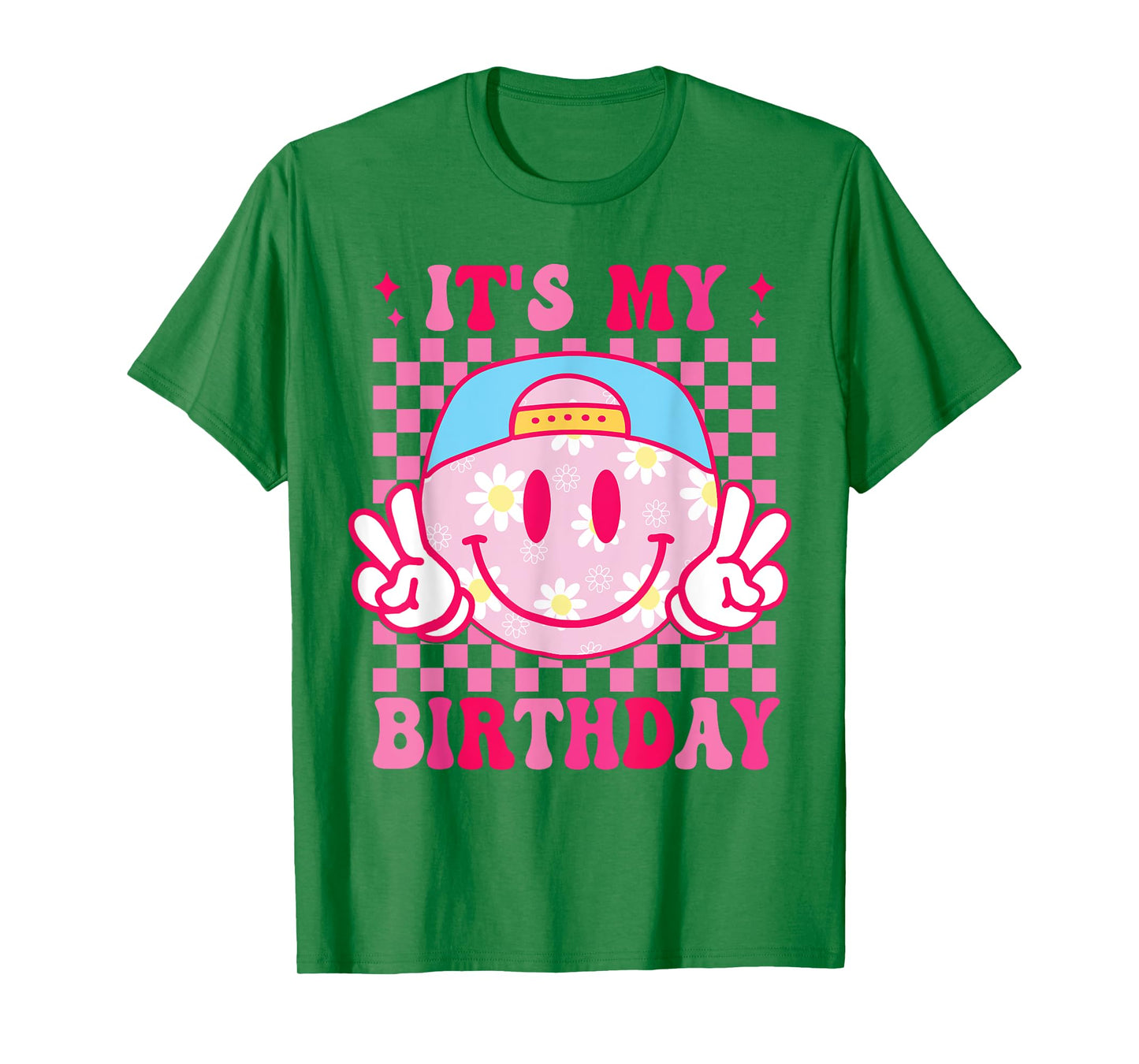 Groovy It's My Birthday Women Teens Girls Kids Bday Party T-Shirt