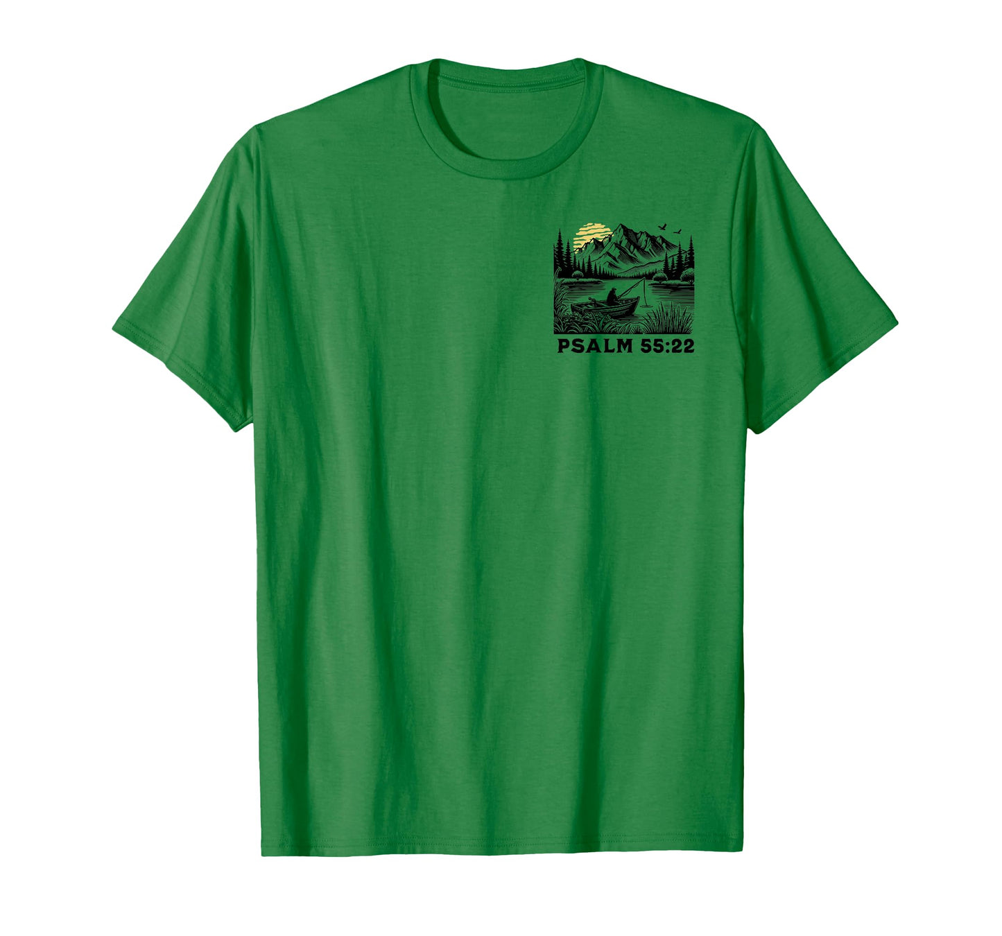 [2 Sided] Cast Your Cares On The Lord, Christian Fisherman T-Shirt