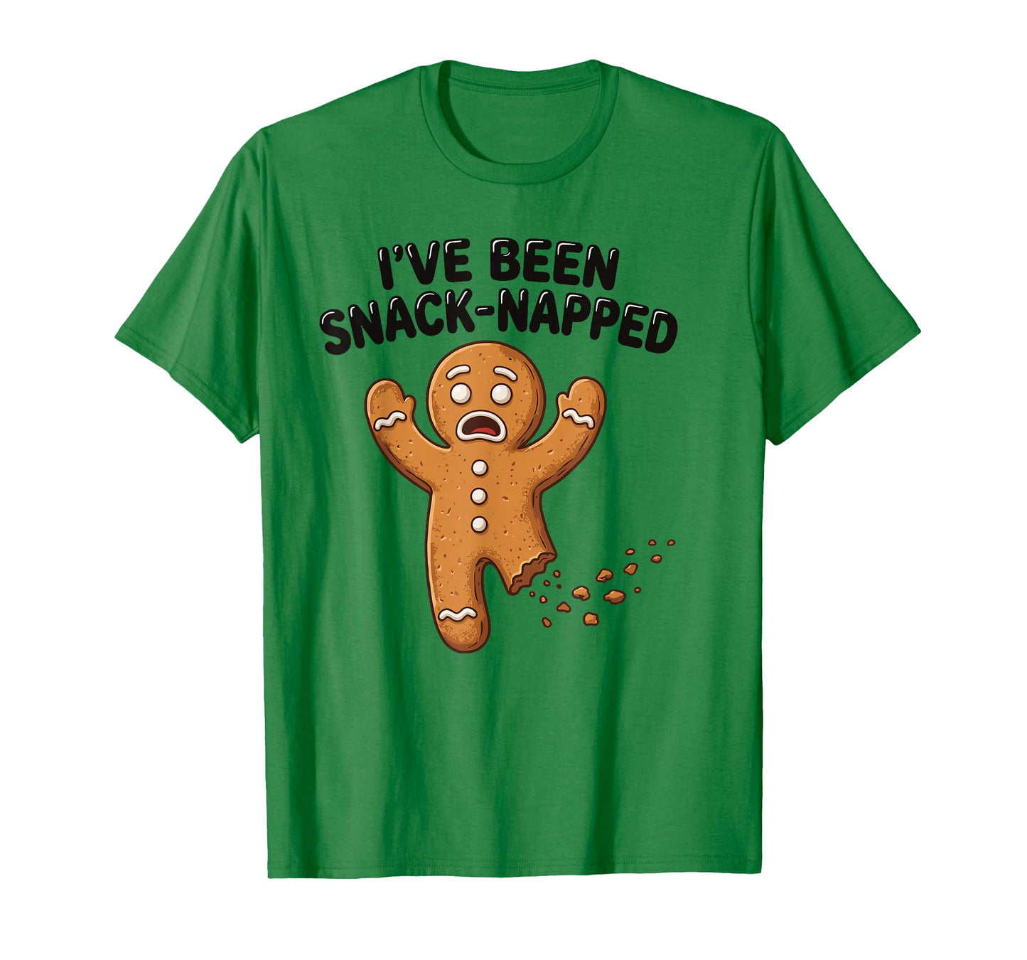 I've Been Snack Napped Gingerbread Man Funny Pun Cookies T-Shirt