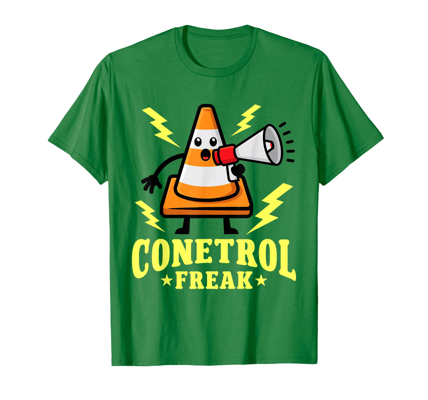 Funny Halloween Orange Traffic Cone Conetrol Freak T-Shirt