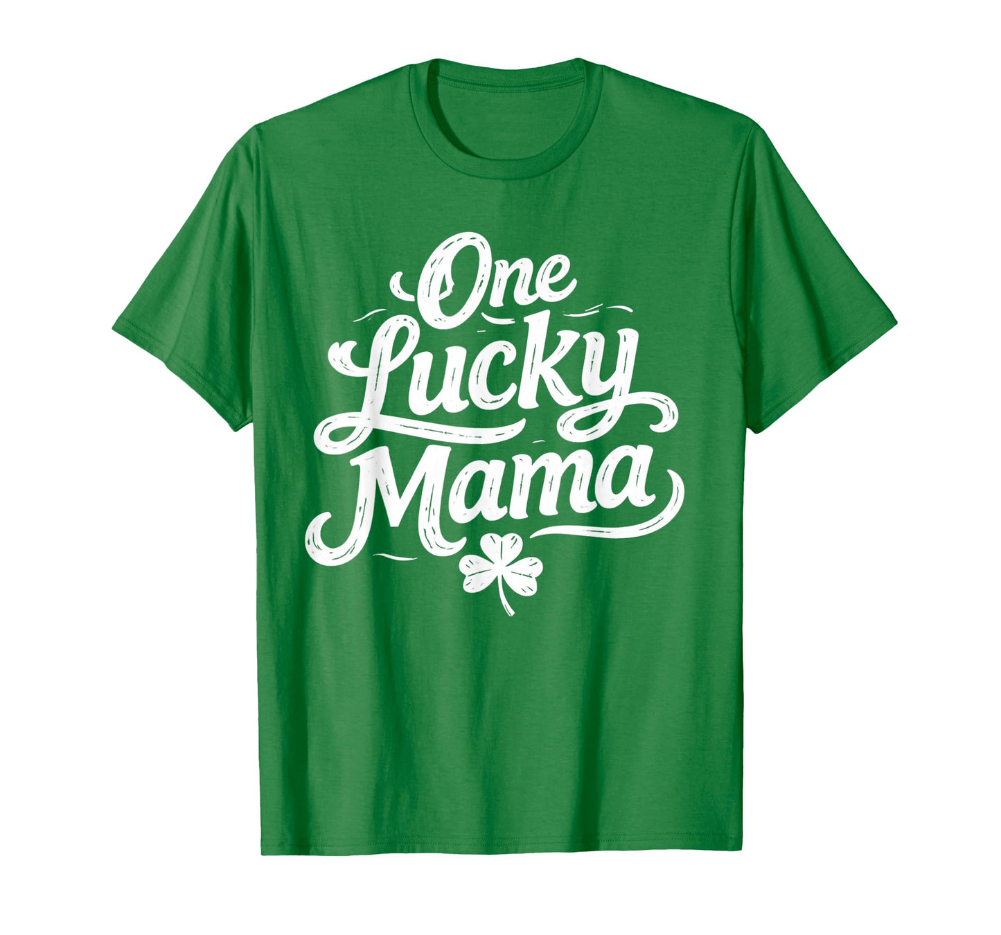 Retro St Patricks Day One Lucky Mama Shamrock T-Shirt