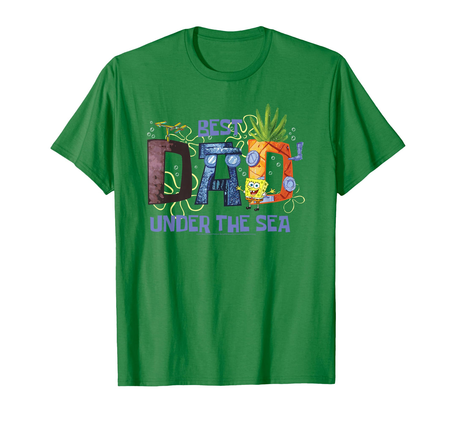 SpongeBob SquarePants Best Dad Under the Sea Cartoon T-Shirt