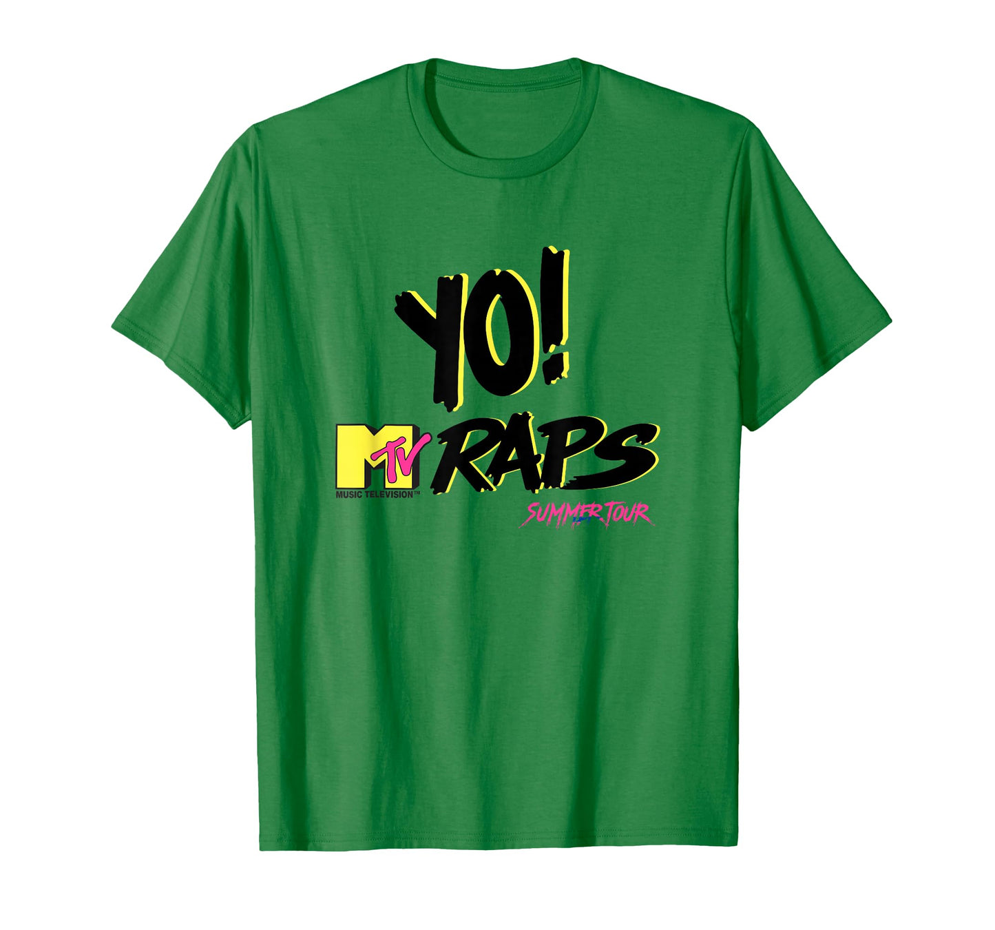 MTV Yo! Raps Summer Tour Neon 90s Retro Hip Hop T-Shirt