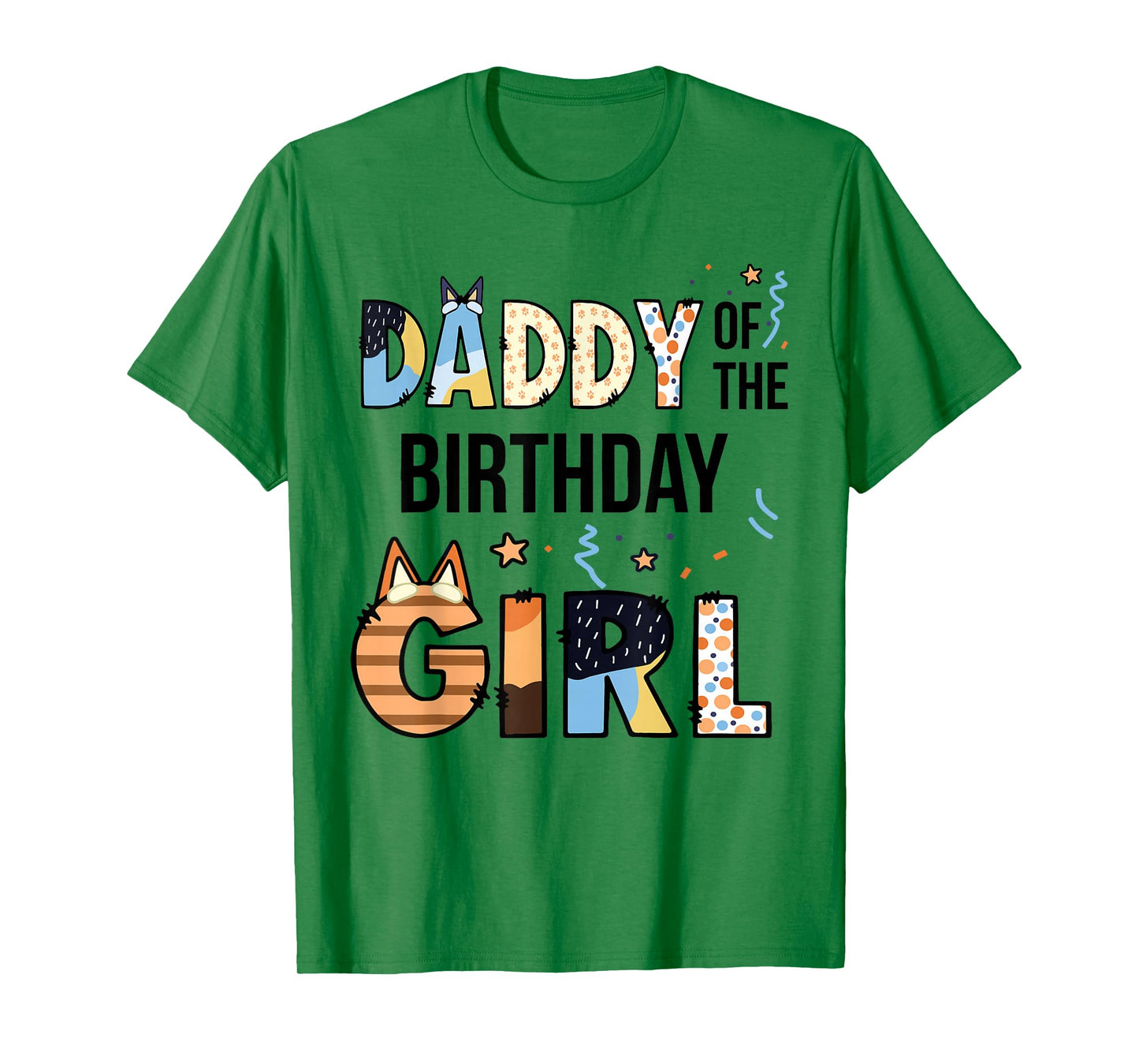 Daddy Of The Birthday Girl Party Blue Dog Lover Matching T-Shirt