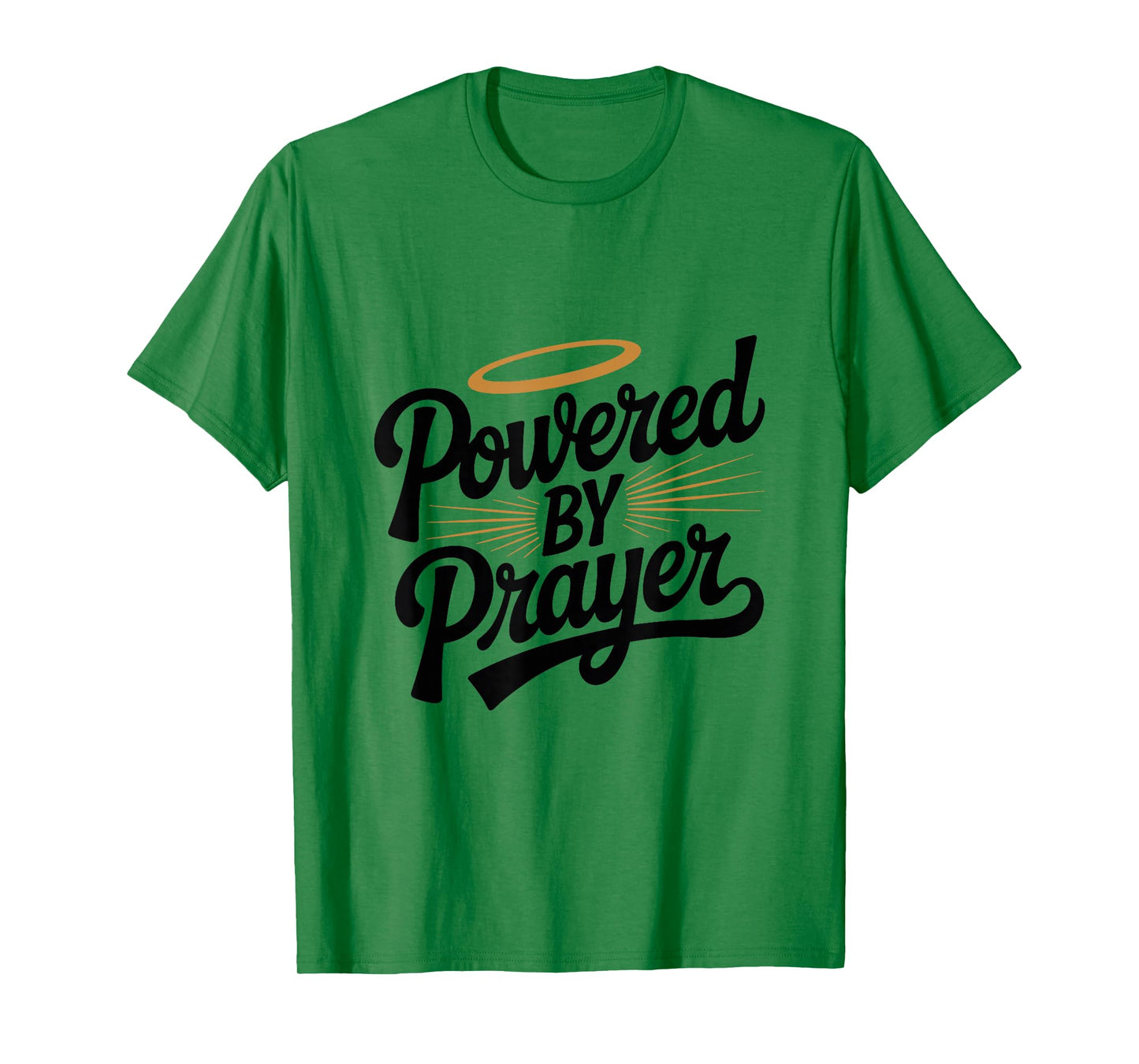 Powered by Prayer Faithful Christian Inspirational T-Shirt