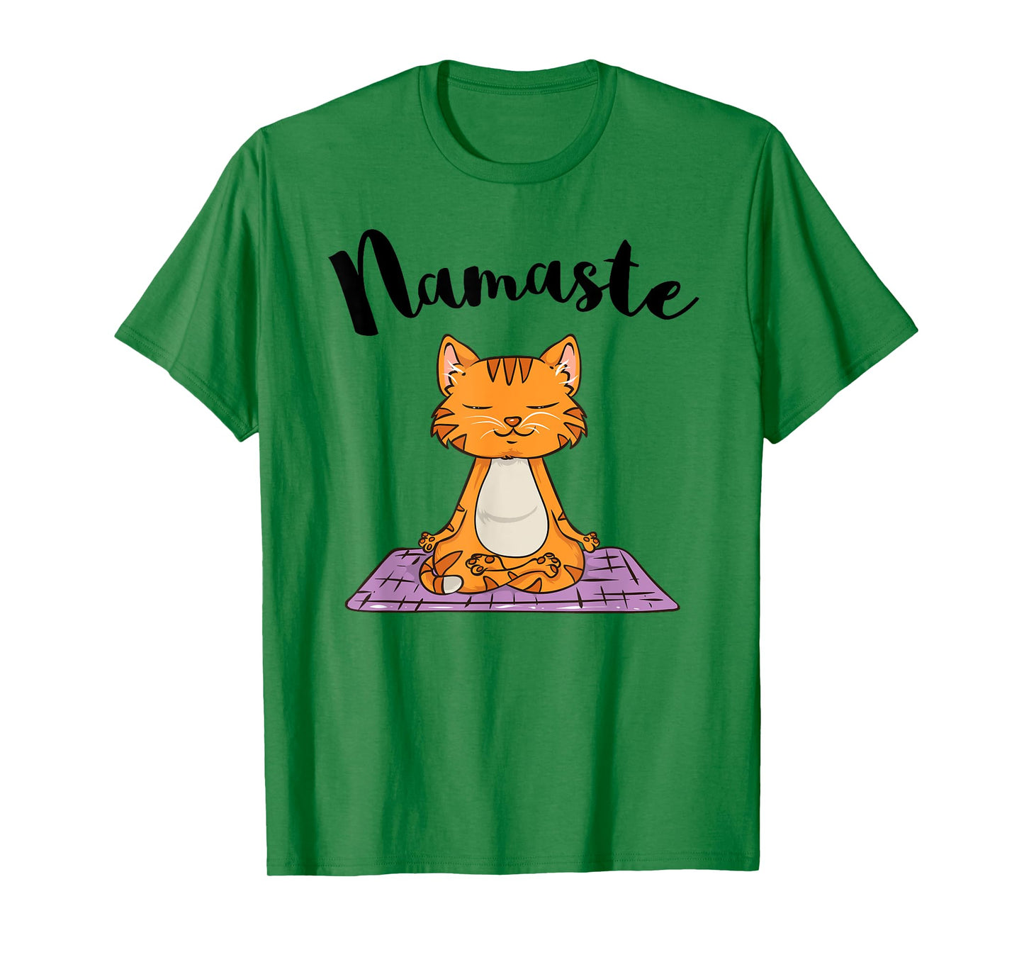 Cat Yoga Namaste Shirt Women Girls Kitten Yoga T-Shirt