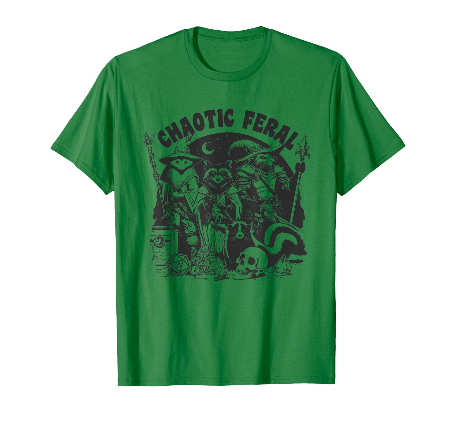 Chaotic Feral Funny Raccoon Possum Skunk Boardgame Gamer T-Shirt