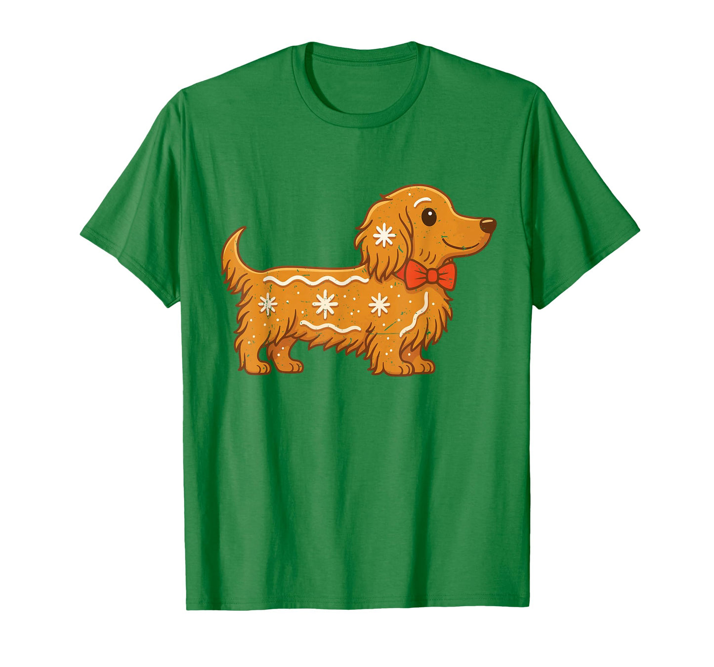 Gingerbread Long Hair Dachshund Christmas Pajama Toddler Boy T-Shirt