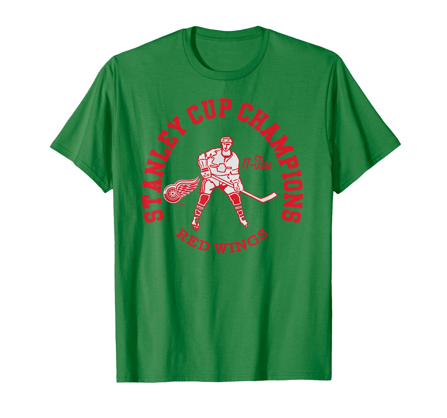 Detroit Red Wings Stanley Cup Champions 11-Time Logo T-Shirt