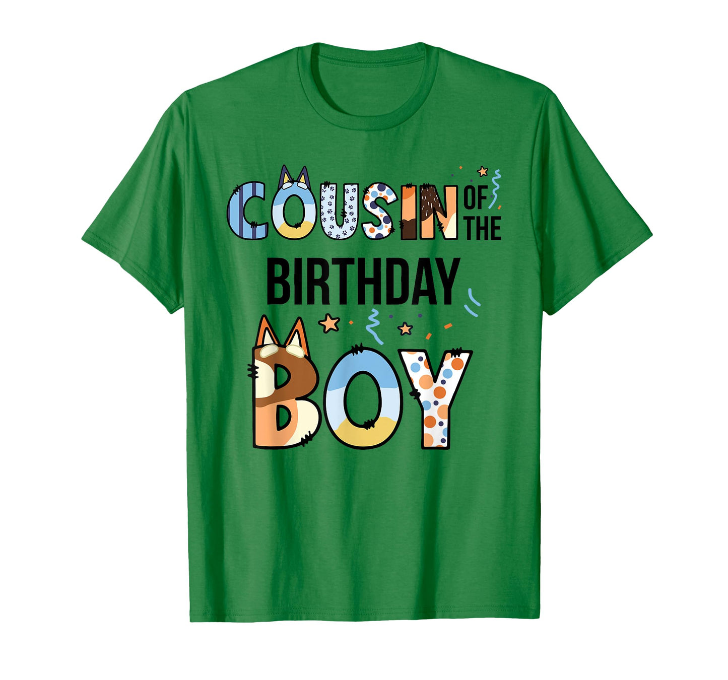 Cousin Of The Birthday Boy Party Blue Dog Lover Matching T-Shirt