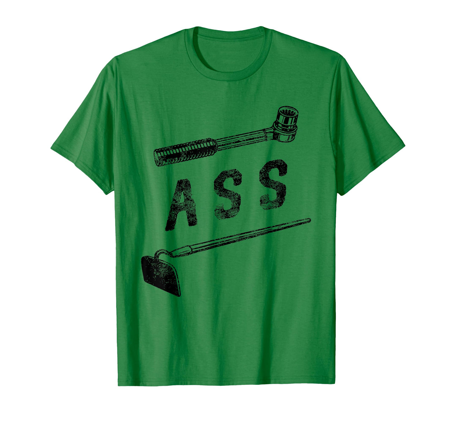 Wrench Rachet Ass Hoe - Funny Distressed Mechanic Gardener T-Shirt