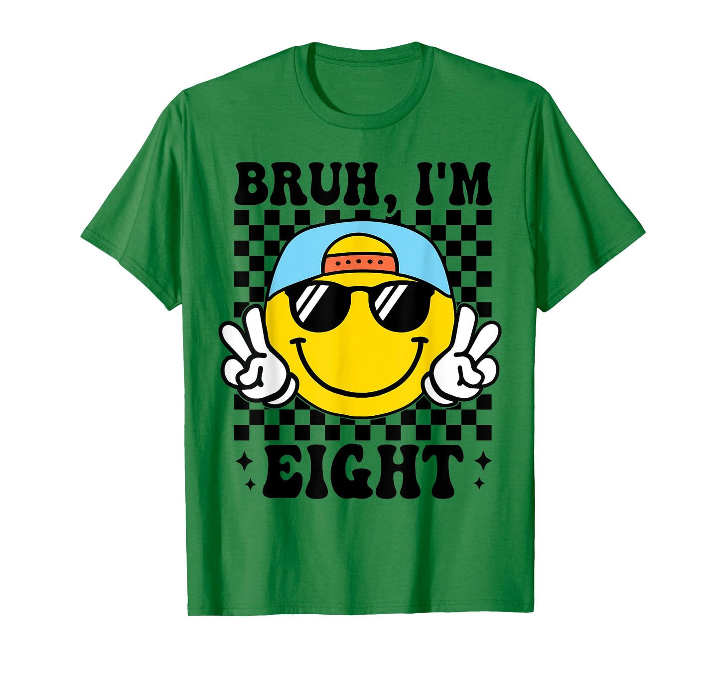 Bruh I'm Eight 8 8th Birthday Groovy Boys Girls 8 Years Old T-Shirt