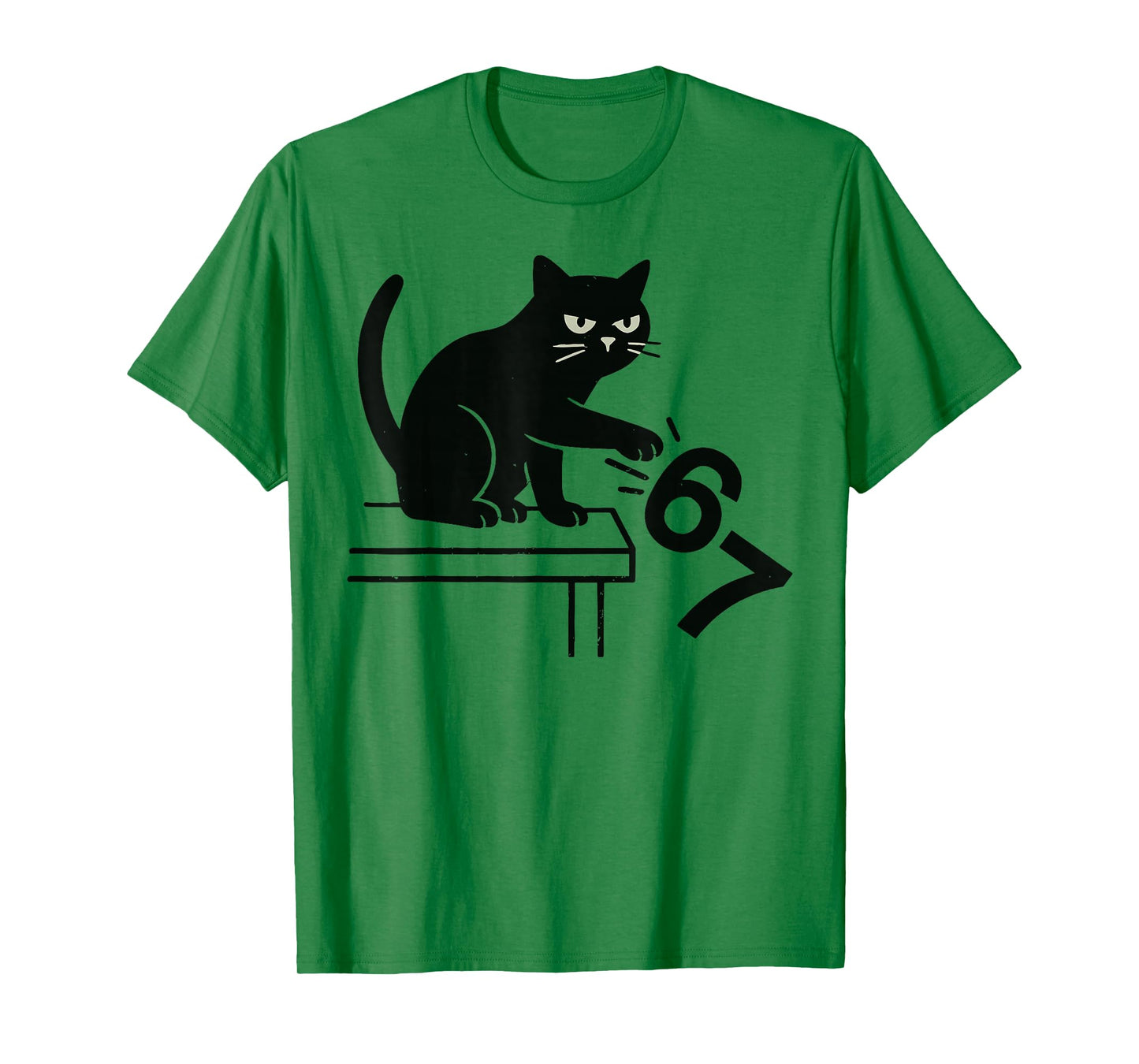 Funny Cat Knocking Off 67 Cat Meme for Men Women T-Shirt