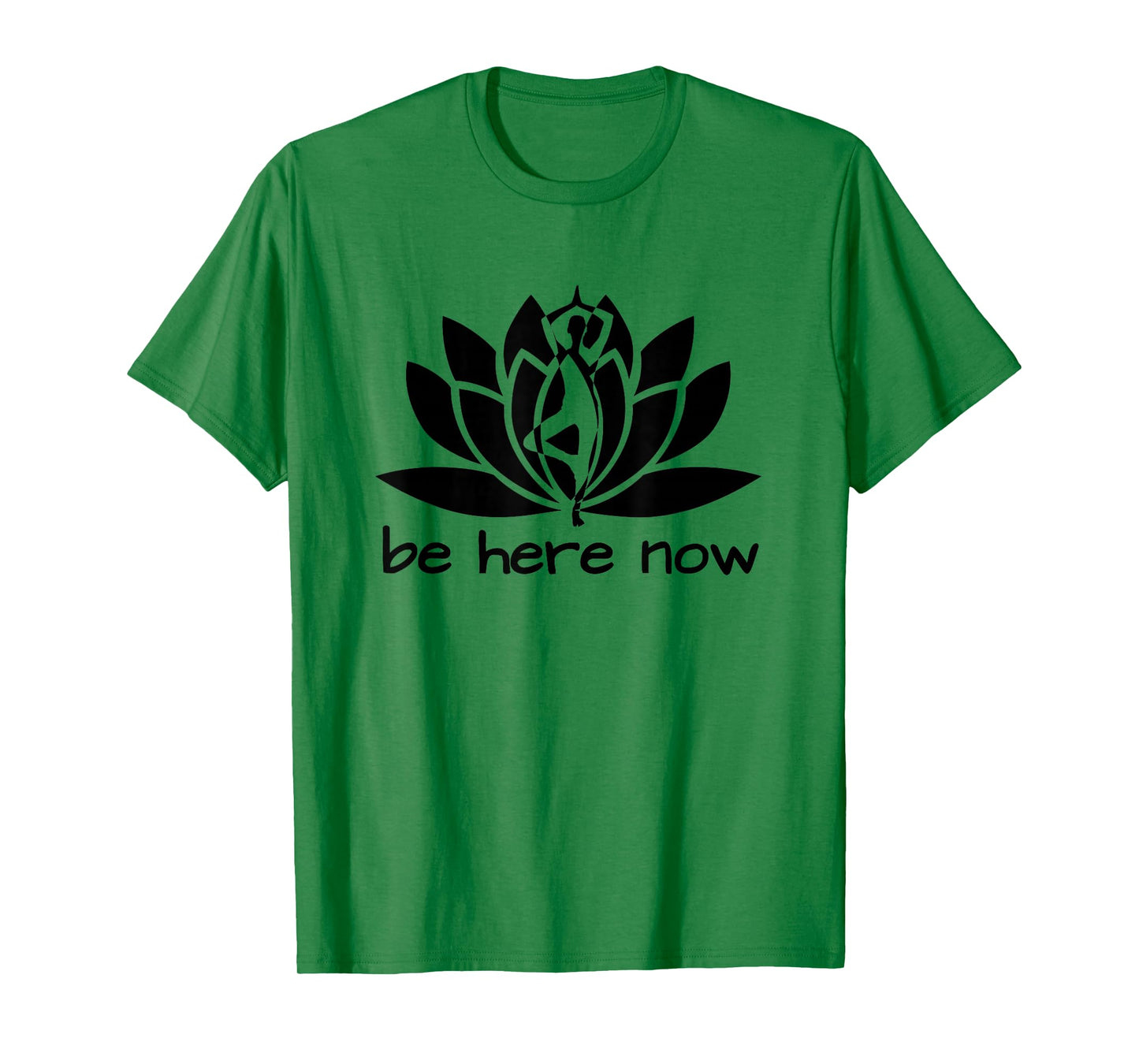 Yoga Be Here Now Fitness Workout Namaste Lotus for Women T-Shirt