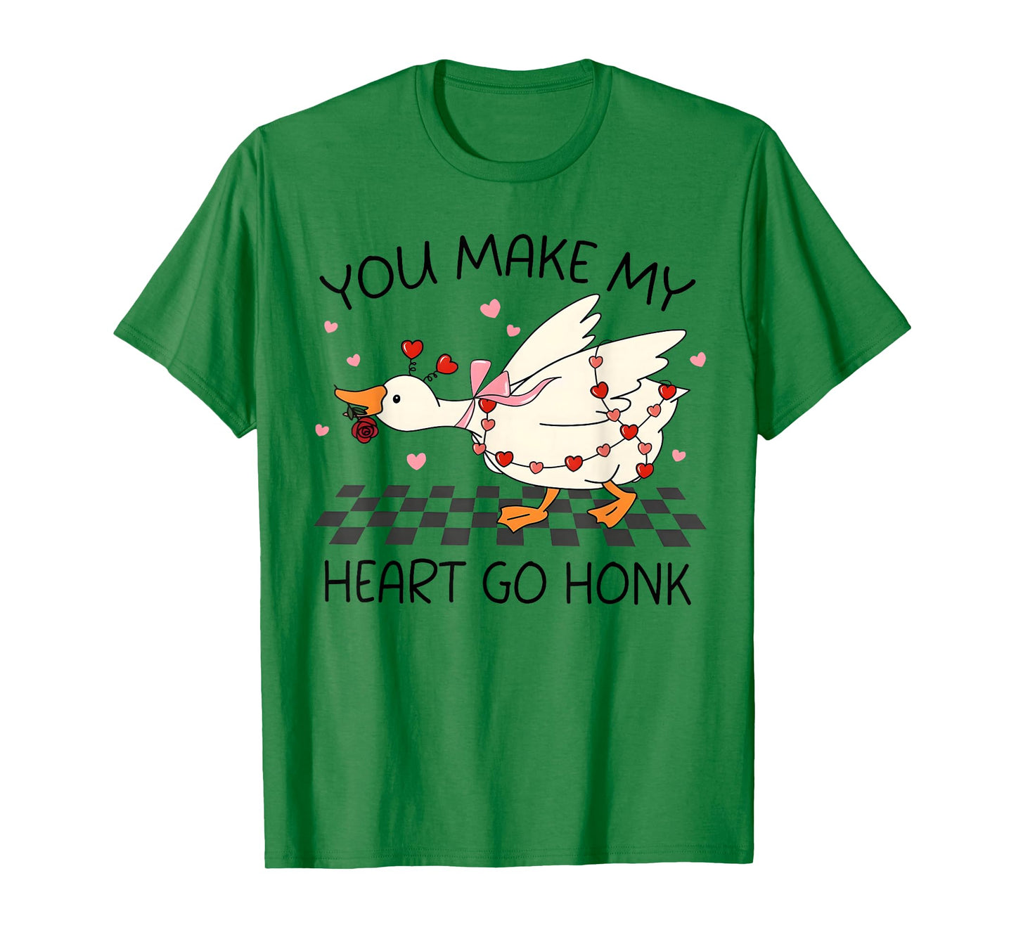 You Make My Heart Go Honk Valentine Silly Goose Girl Women T-Shirt