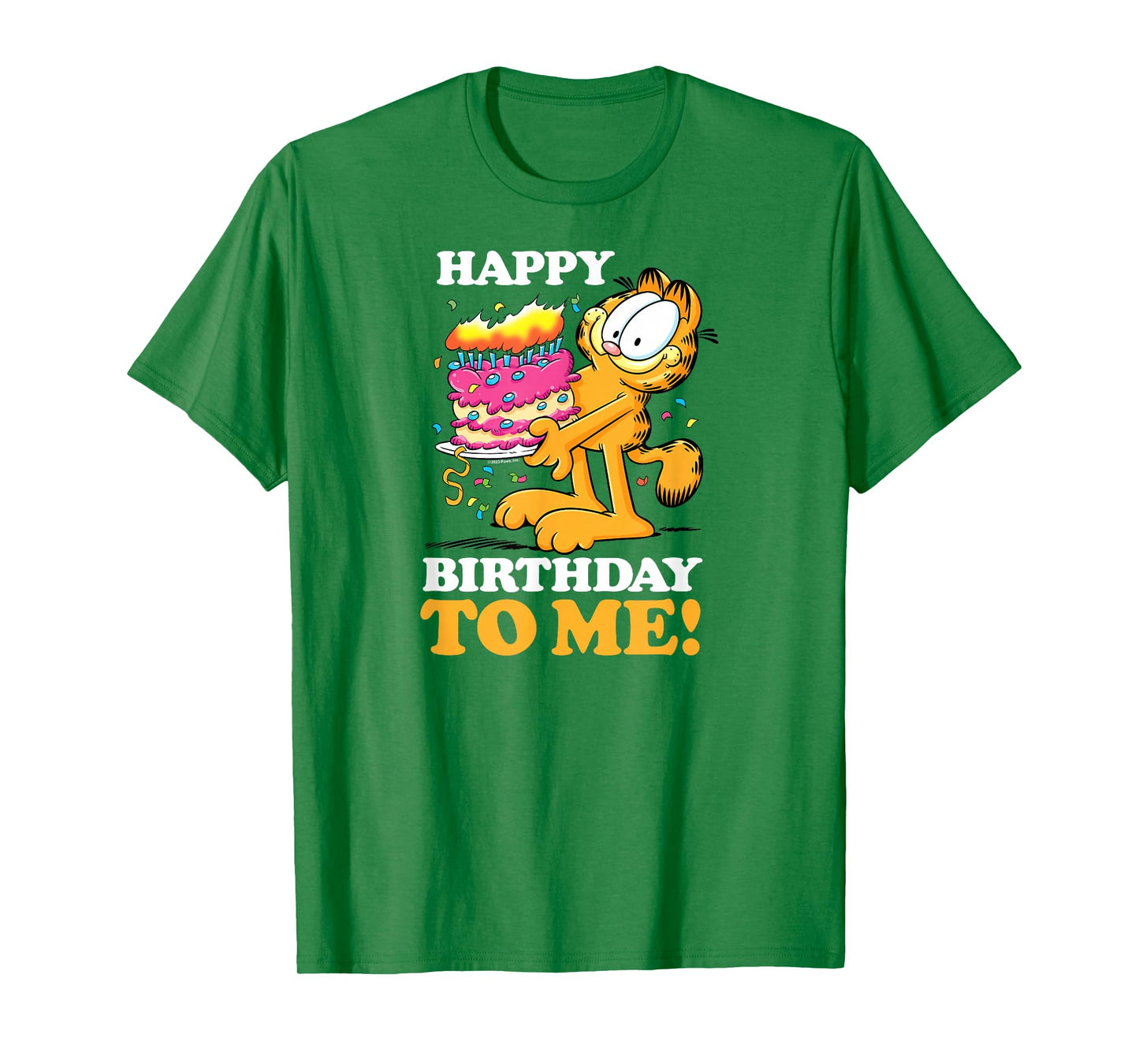 Garfield - Happy Birthday To Me with Cake T-Shirt