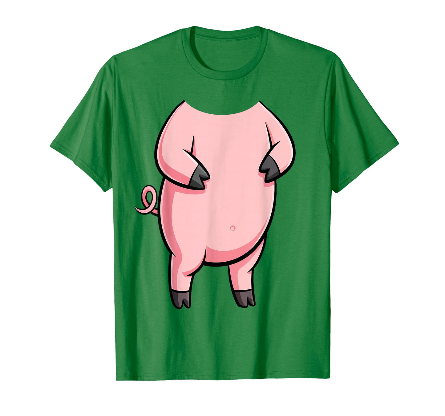 Pig Shirt Adult Kids Men Women Pink Body Pig Costume T-Shirt