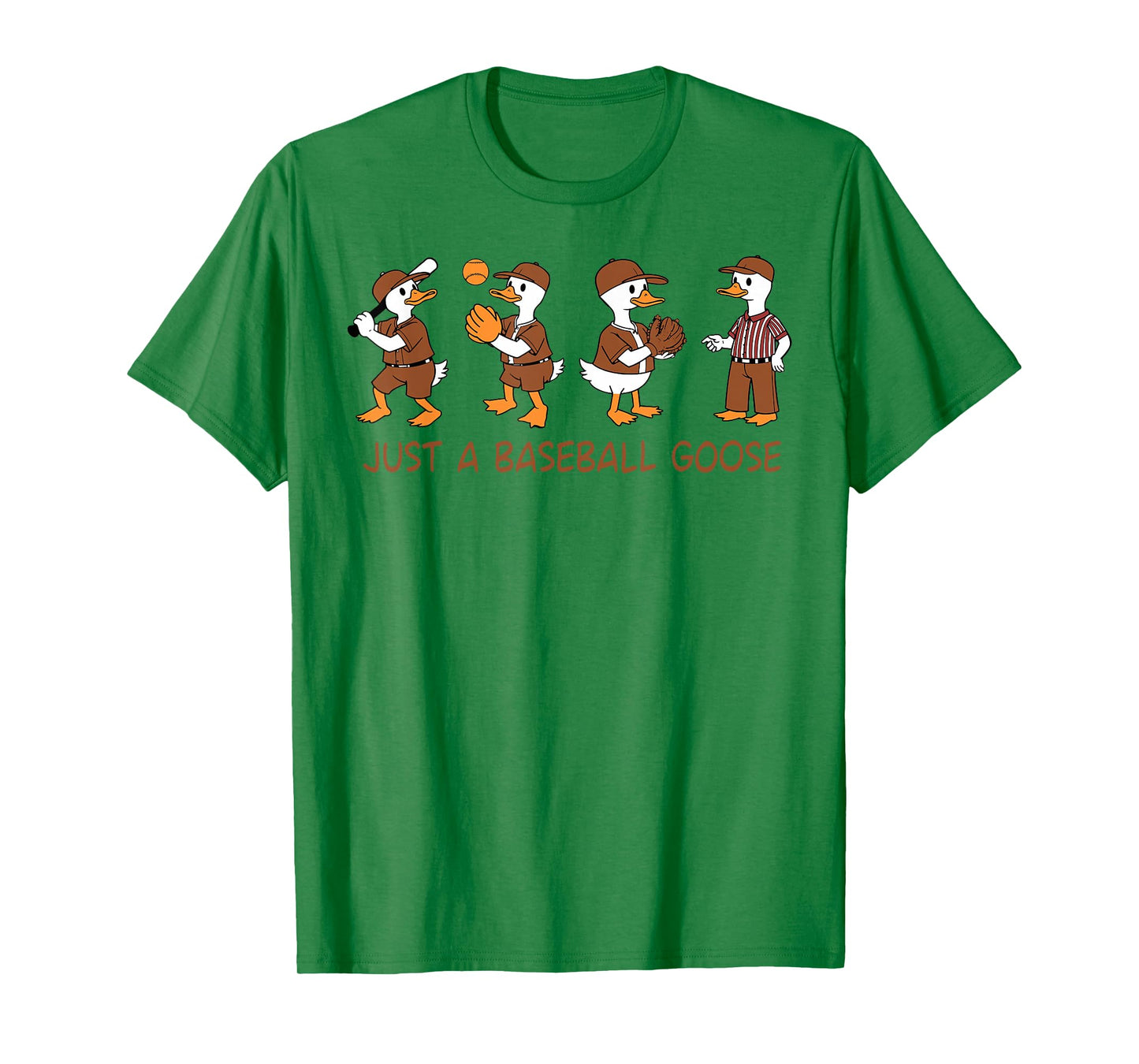 Funny Baseball Goose Baseball Silly Goose Game Day Sports T-Shirt