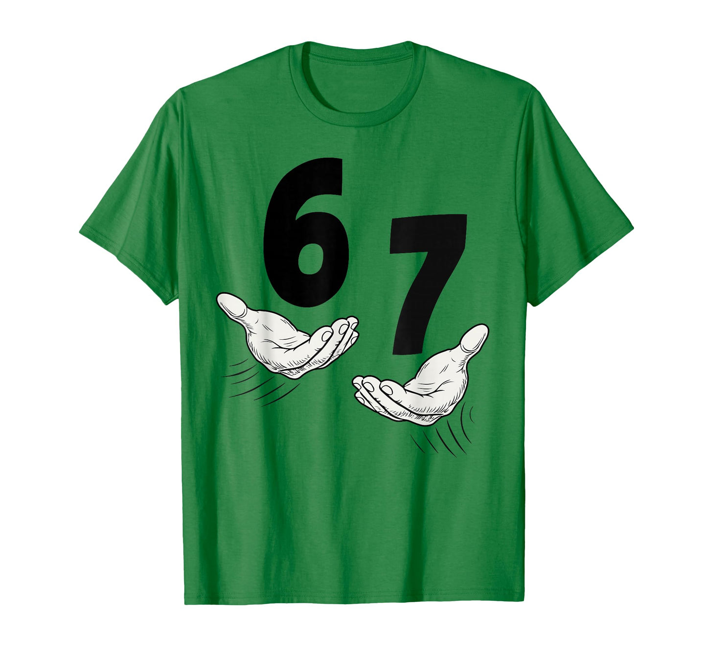 Six Seven 67 Hands 6 7 Kids 67 Teen Boys 6-7 Meme Funny T-Shirt