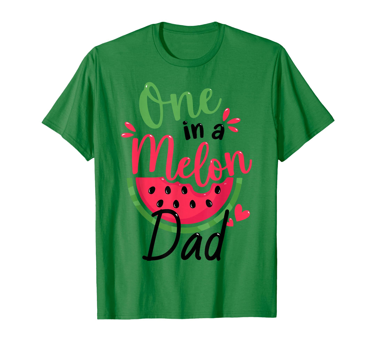 One in a Melon Dad 1st Birthday Party Family Matching T-Shirt