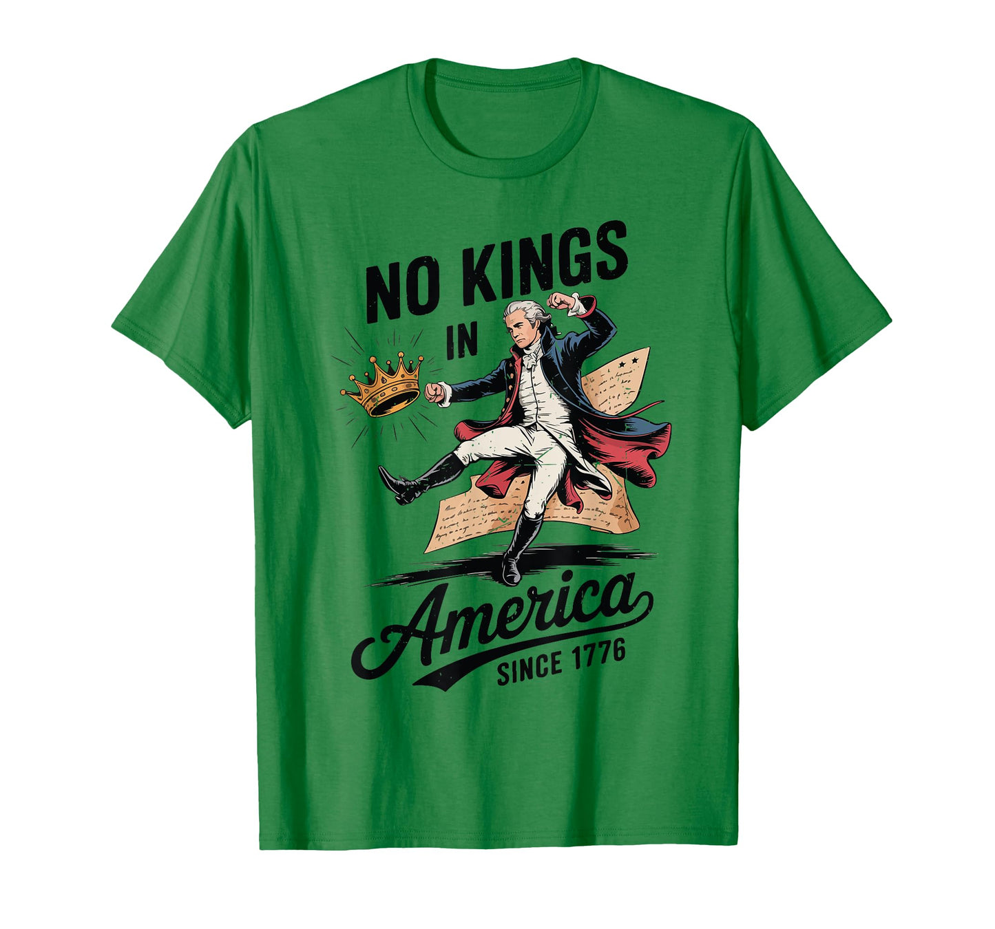 Alexander Hamilton No Kings America Funny 4th July Kids Men T-Shirt