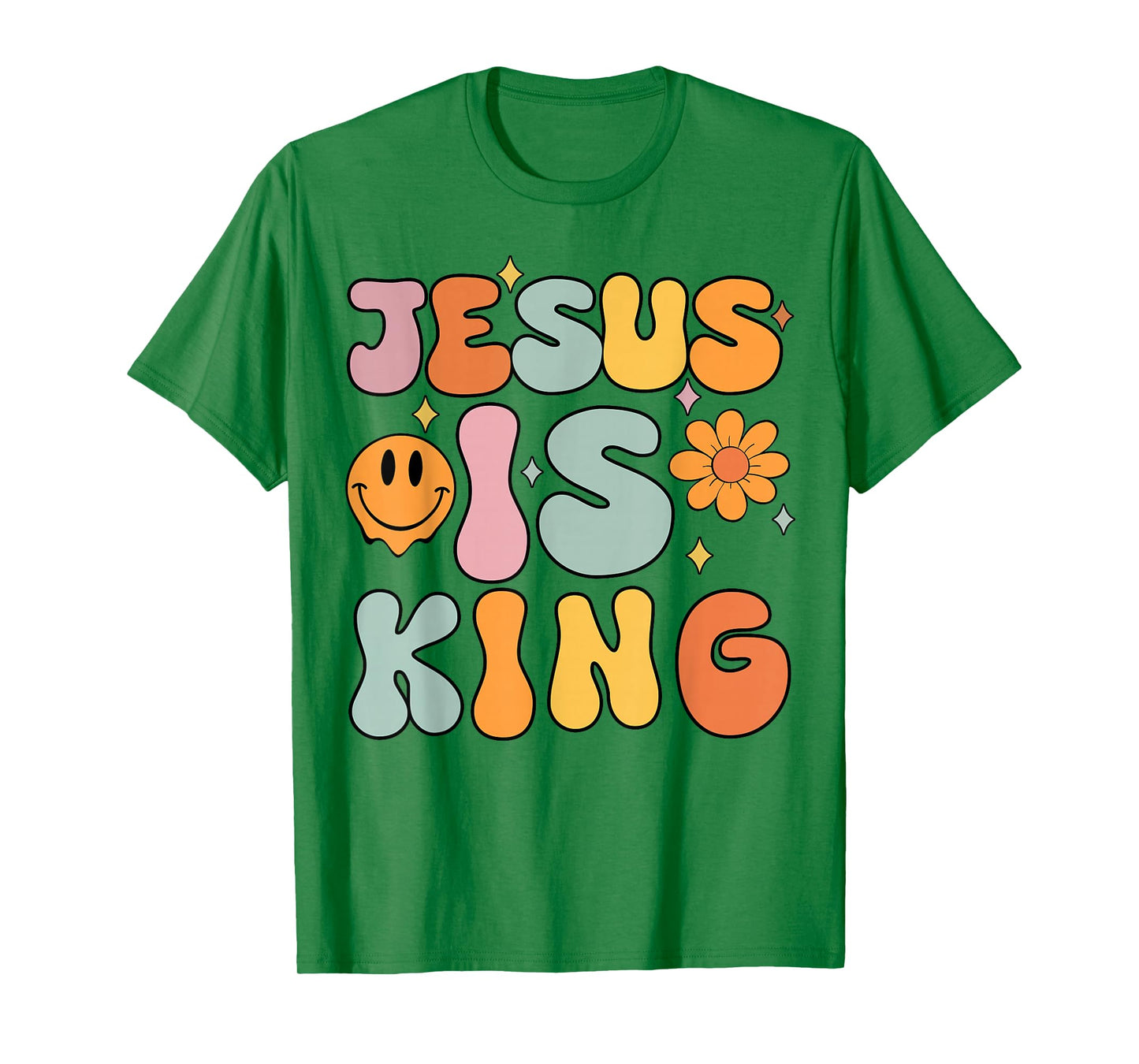 Jesus is King Cute Christian Teen Girls Religious Faith Gift T-Shirt