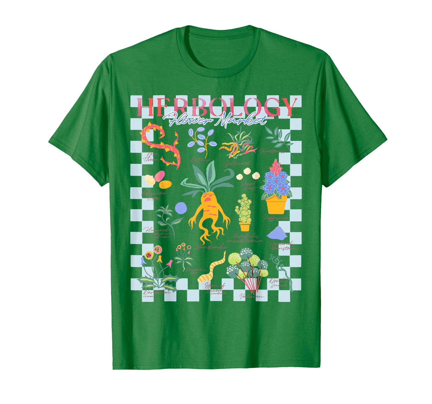 Harry Potter Herbology Flower Market Mandrake Magical Plants T-Shirt