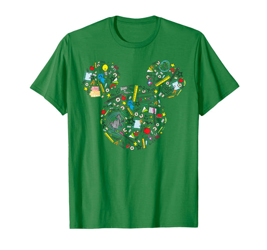 Disney Mickey Mouse Icon First 100 Days of School 100th Day T-Shirt
