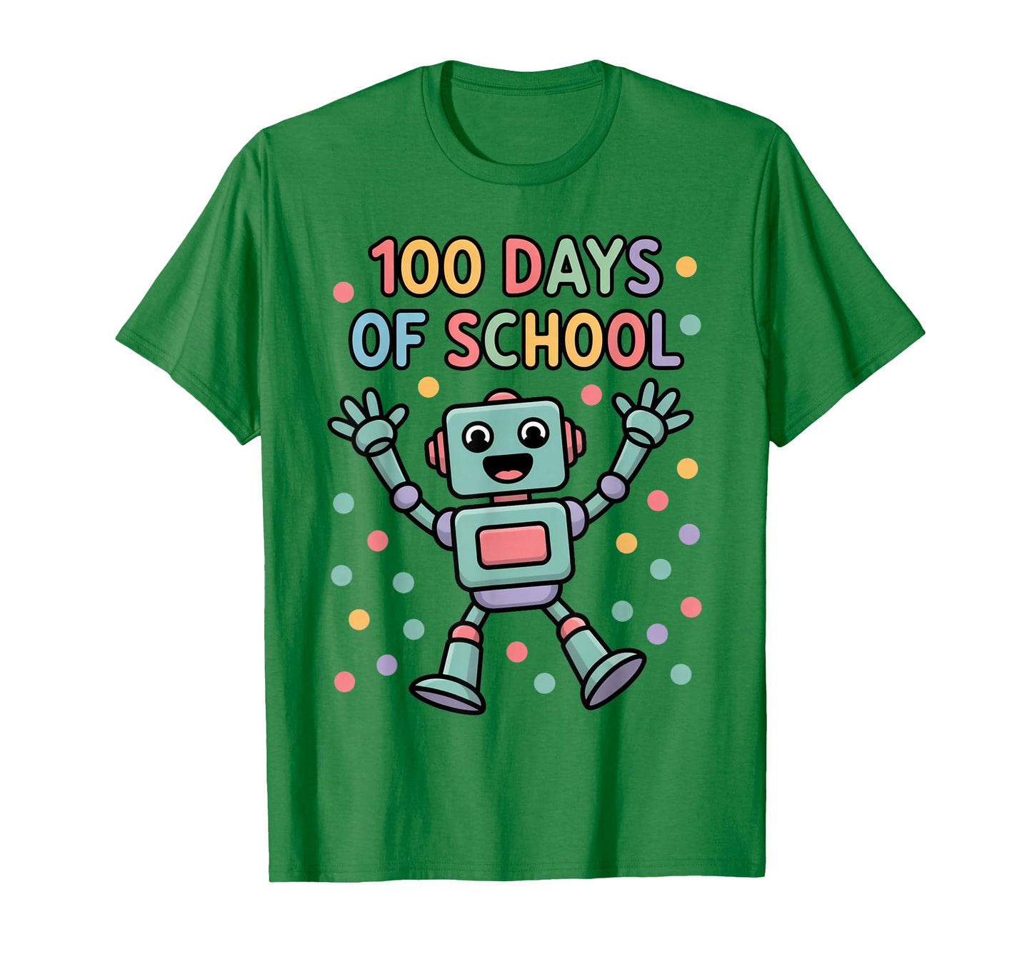 Robot Fun 100 Days of School Celebration Kids T-Shirt