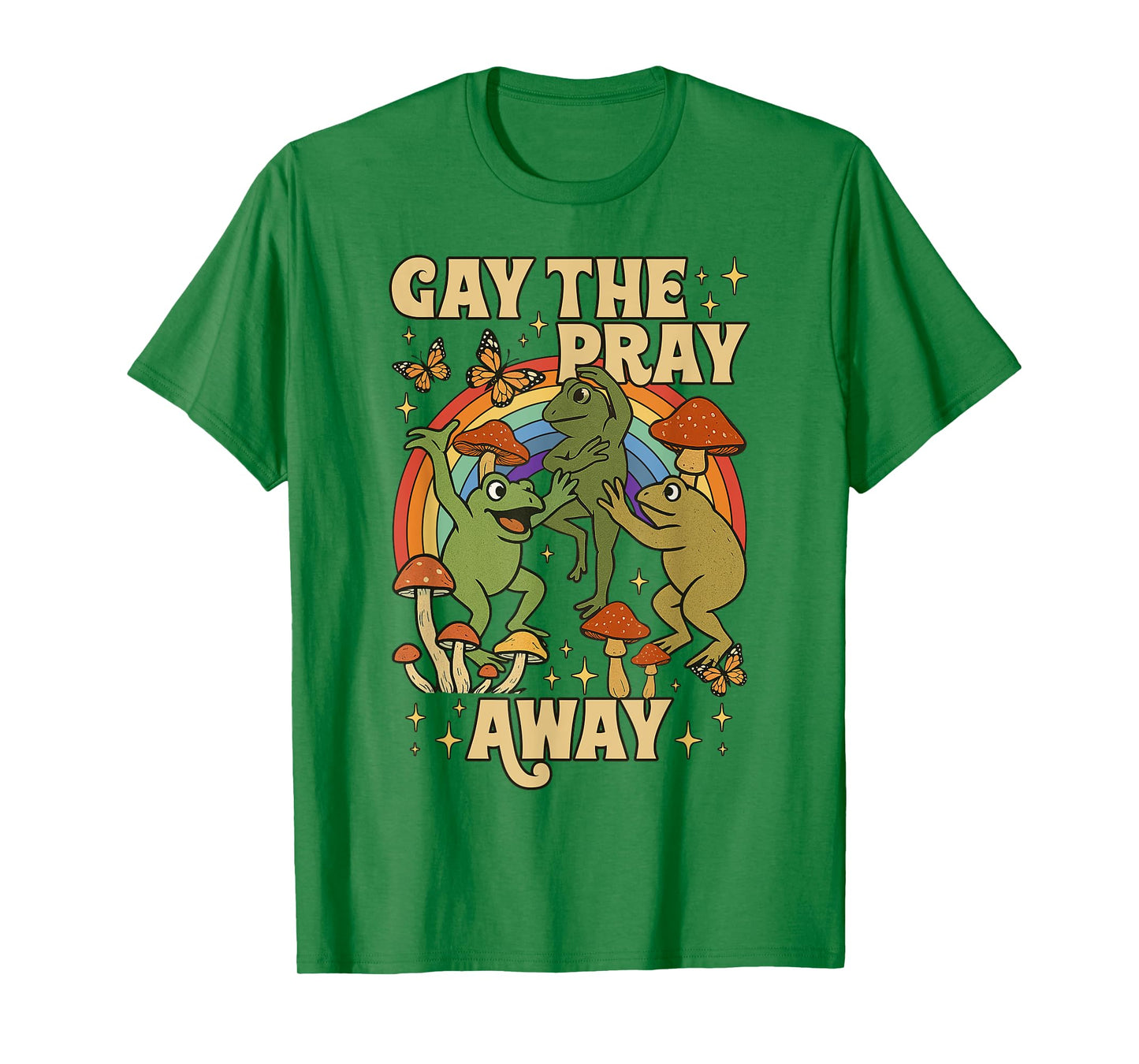 Retro Gay the Pray Away Funny Gay Frog LGBTQ Pride Cute T-Shirt