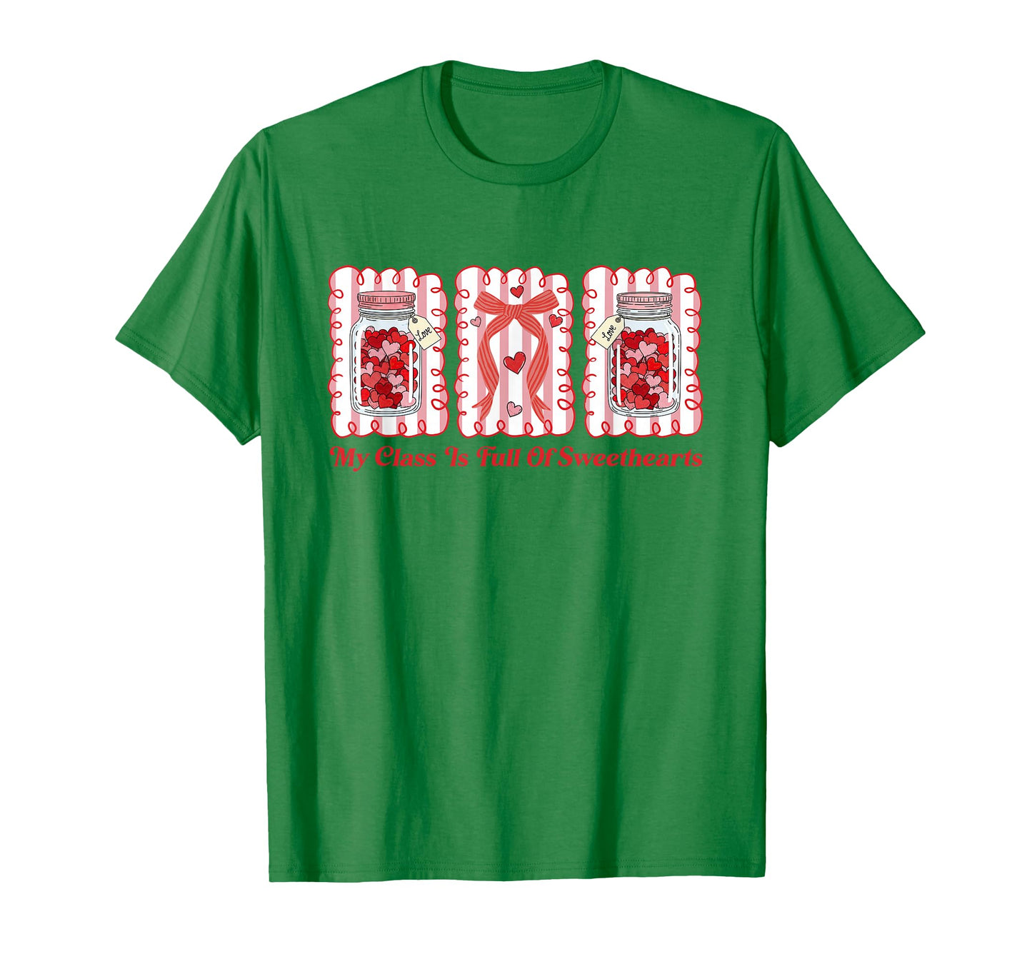 Coquette Valentines Teacher My Class is Full of Sweet Hearts T-Shirt