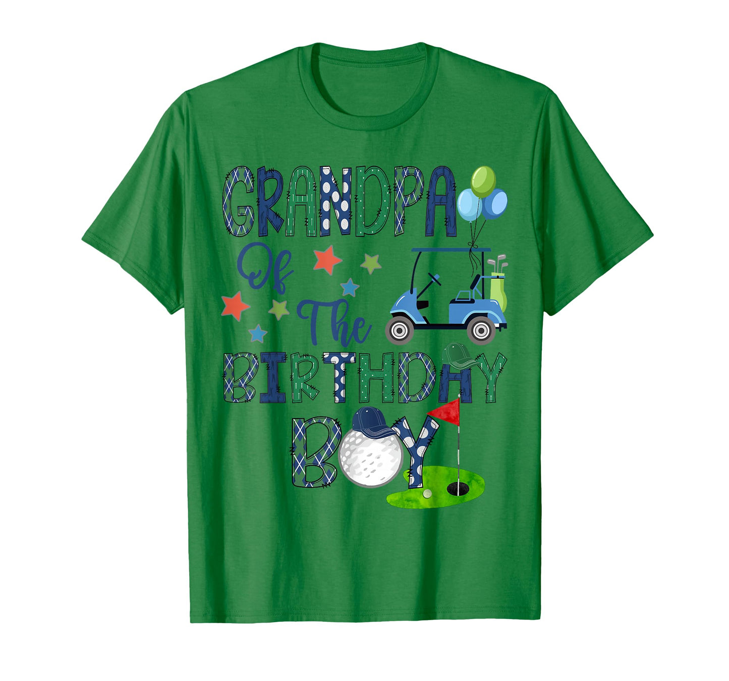 Grandpa Of The Birthday Boy Hole In One Golf Lover T-Shirt