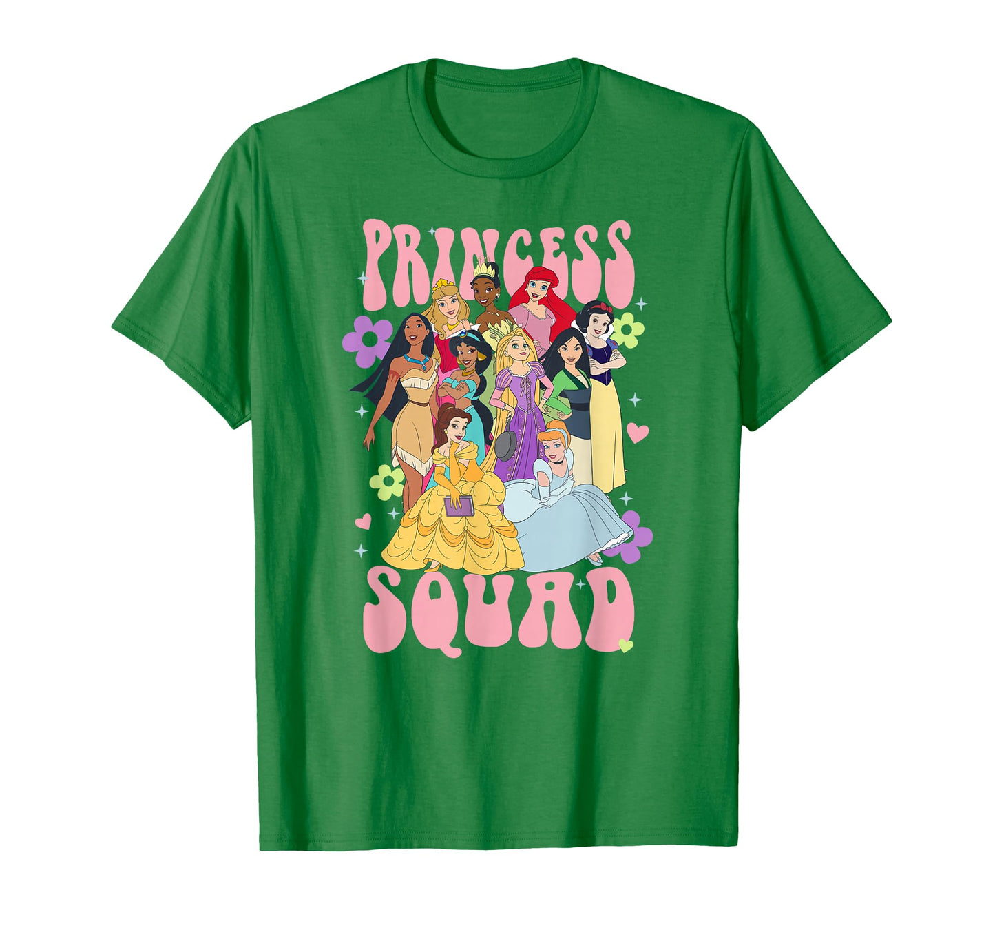 Disney Princess Epic Princess Squad Girl Power Floral Poster T-Shirt