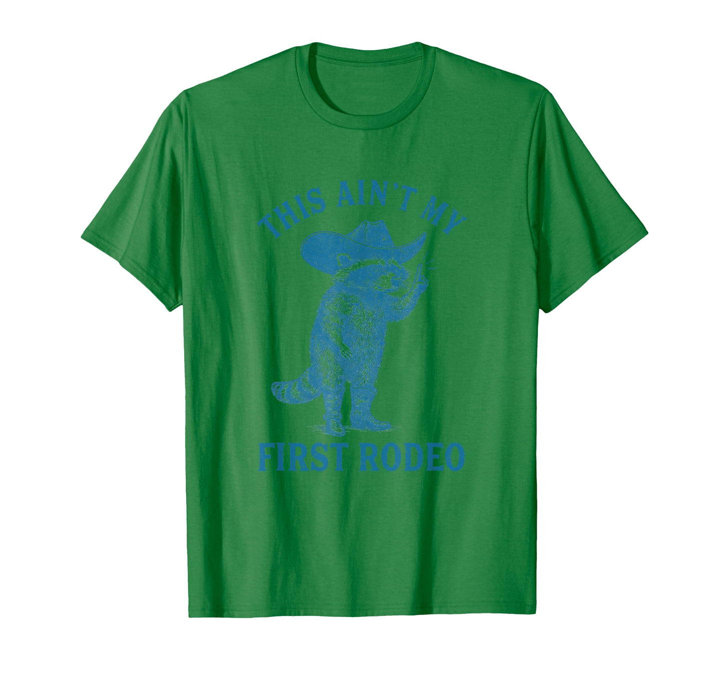 Funny Racoon Cowboy This Ain't My First Rodeo Western T-Shirt