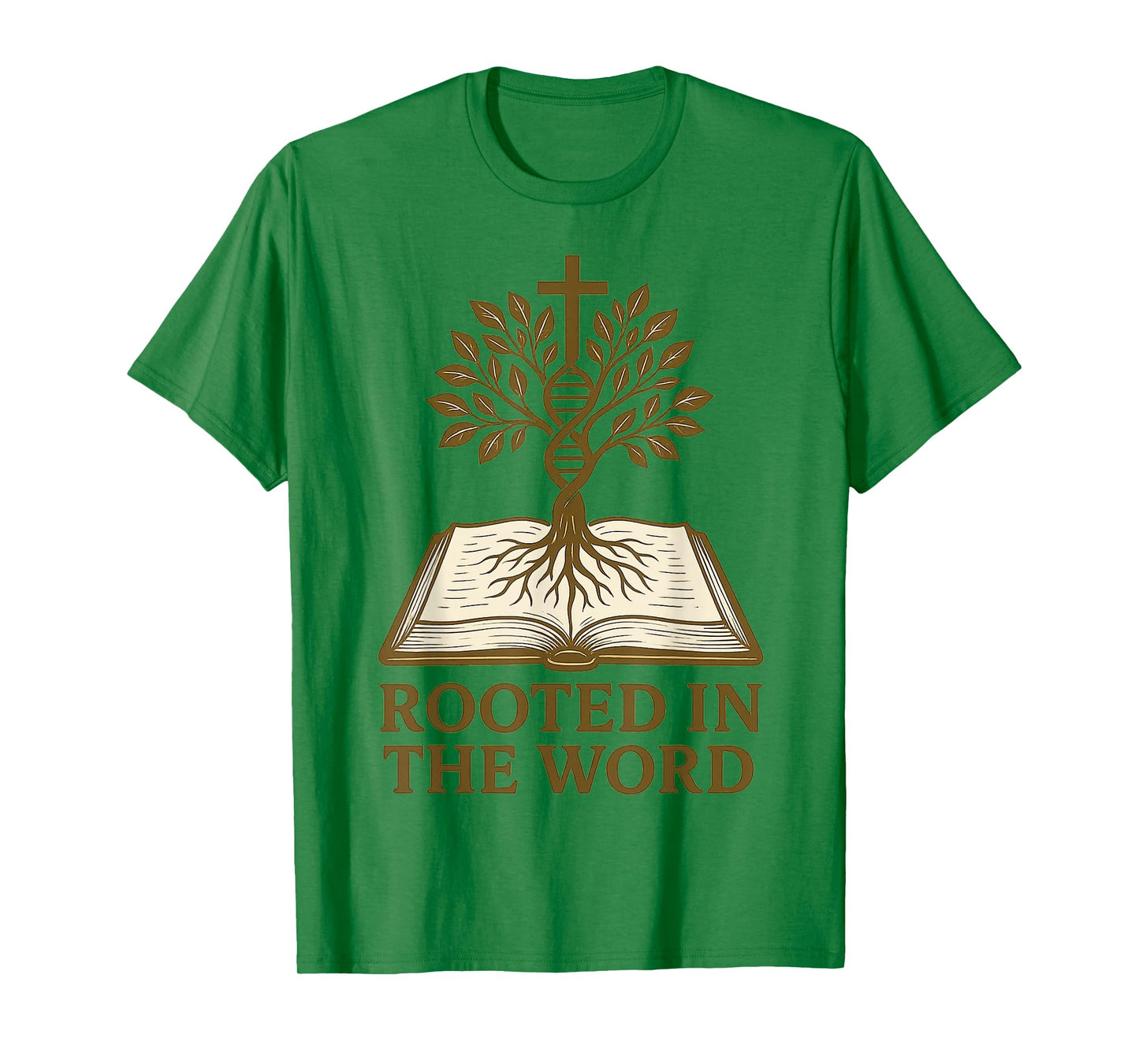 Christian Rooted in The Word Bible Tree DNA T-Shirt