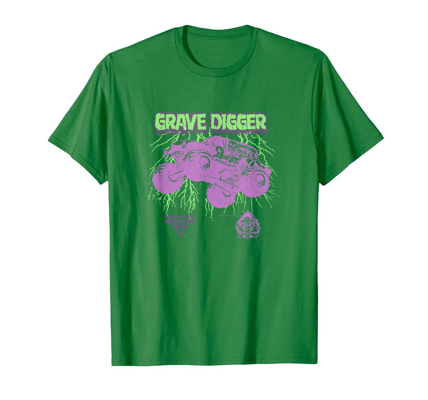 Monster Jam Grave Digger Green Lightning T-Shirt