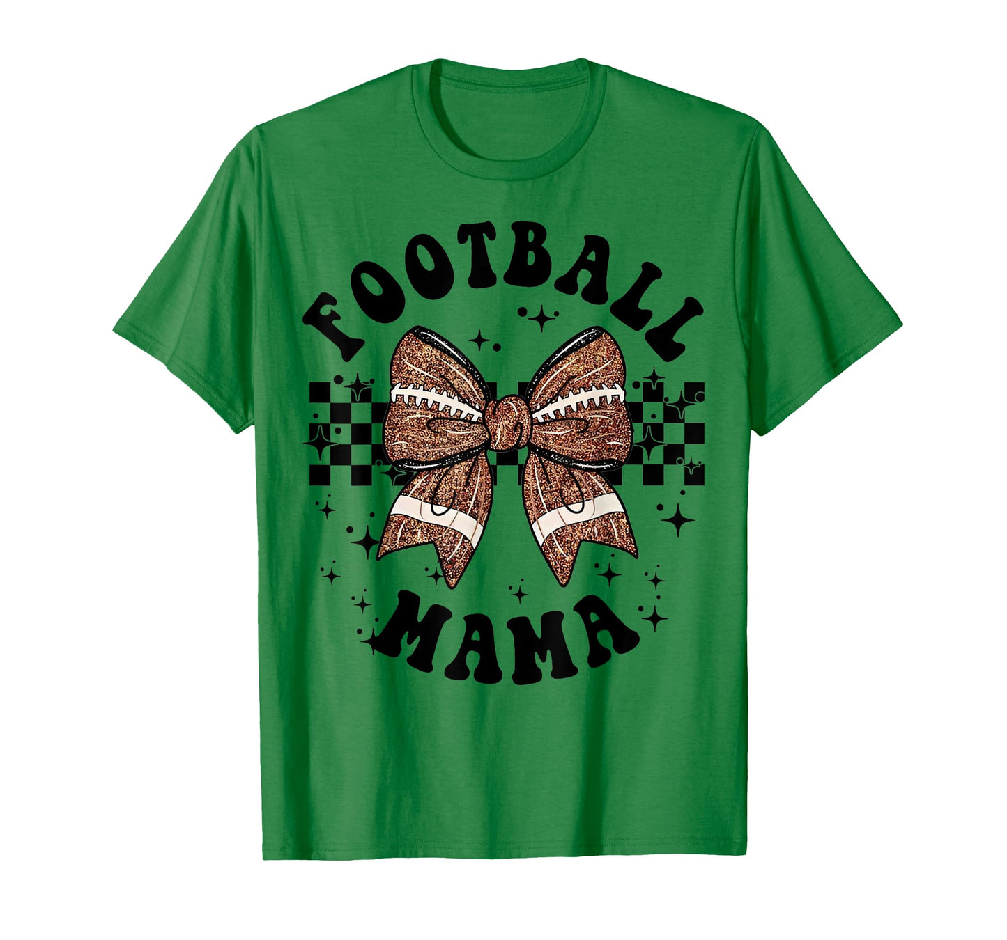 Football Mama Funny Coquette Bow Mama Mothers Day T-Shirt